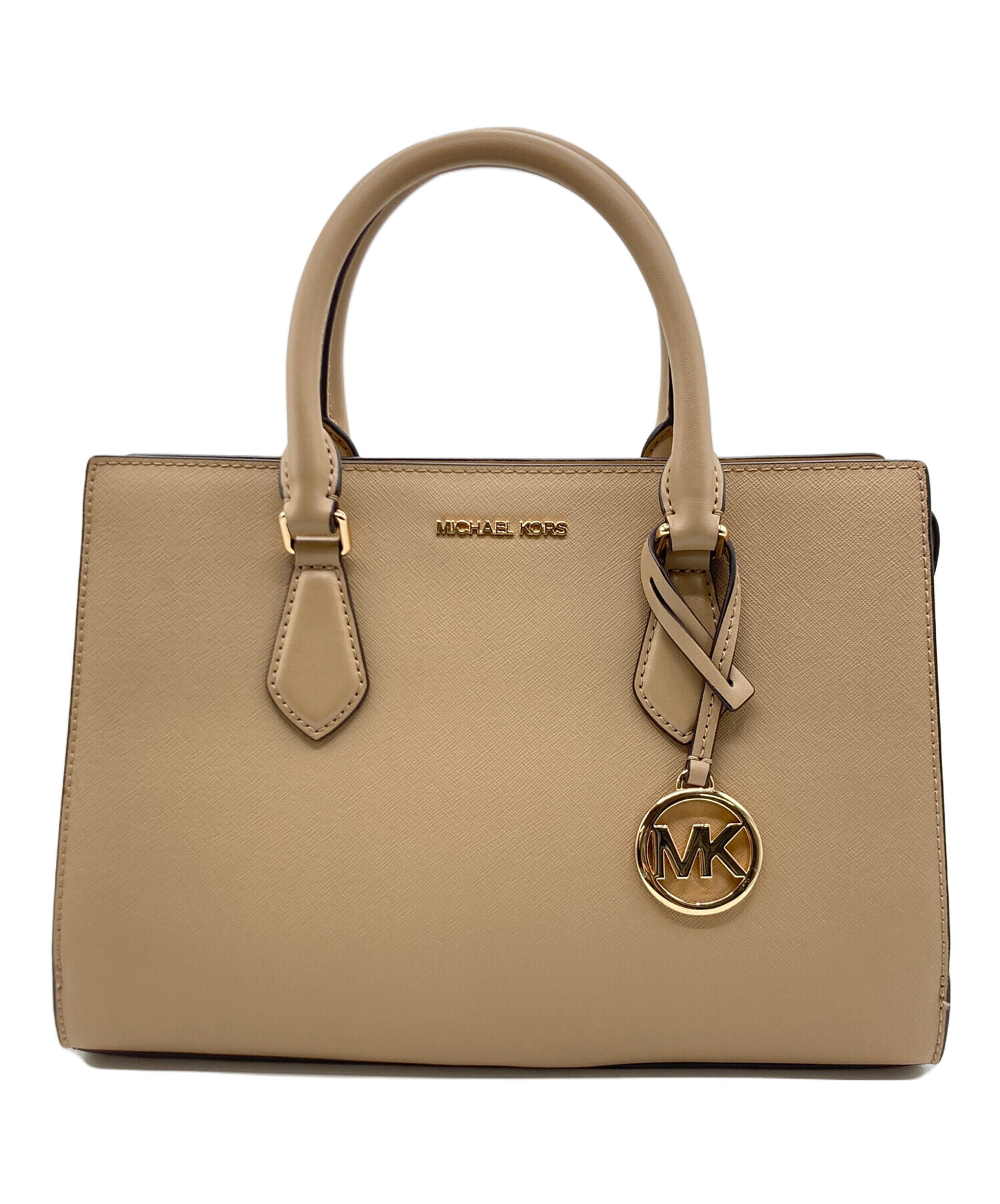 新品未使用　MICHAEL KORS ベージュ ハンドバッグ 中古・古着通販】MICHAEL KORS (マイケルコース) MICHAEL KORS