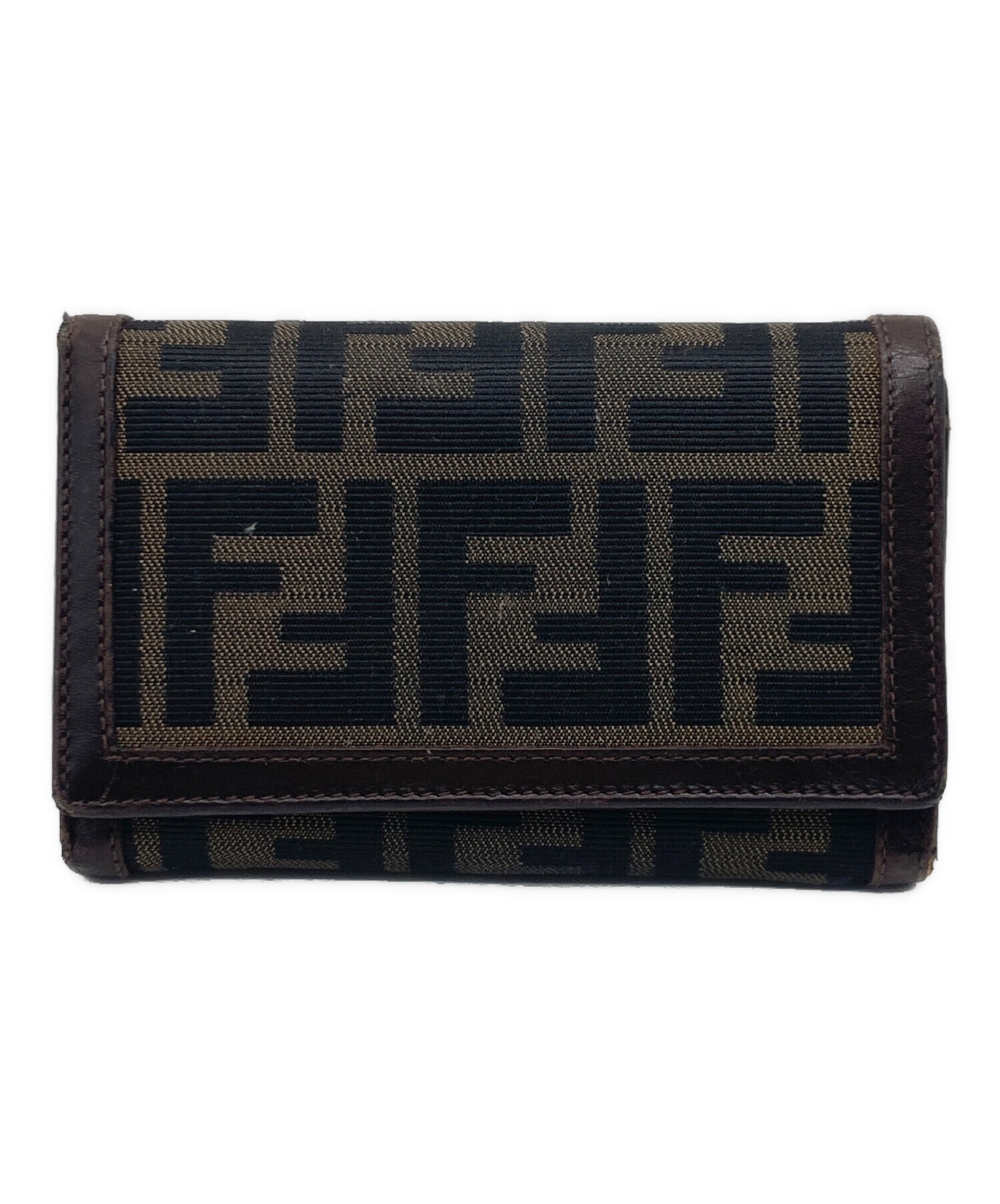 中古・古着通販】FENDI (フェンディ) FENDI ズッカ 2つ折り財布 カーキ