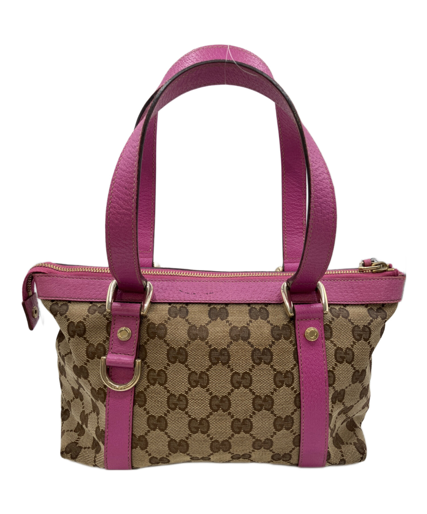 中古・古着通販】GUCCI (グッチ) アビー ハンドバッグ ブラウン×ピンク
