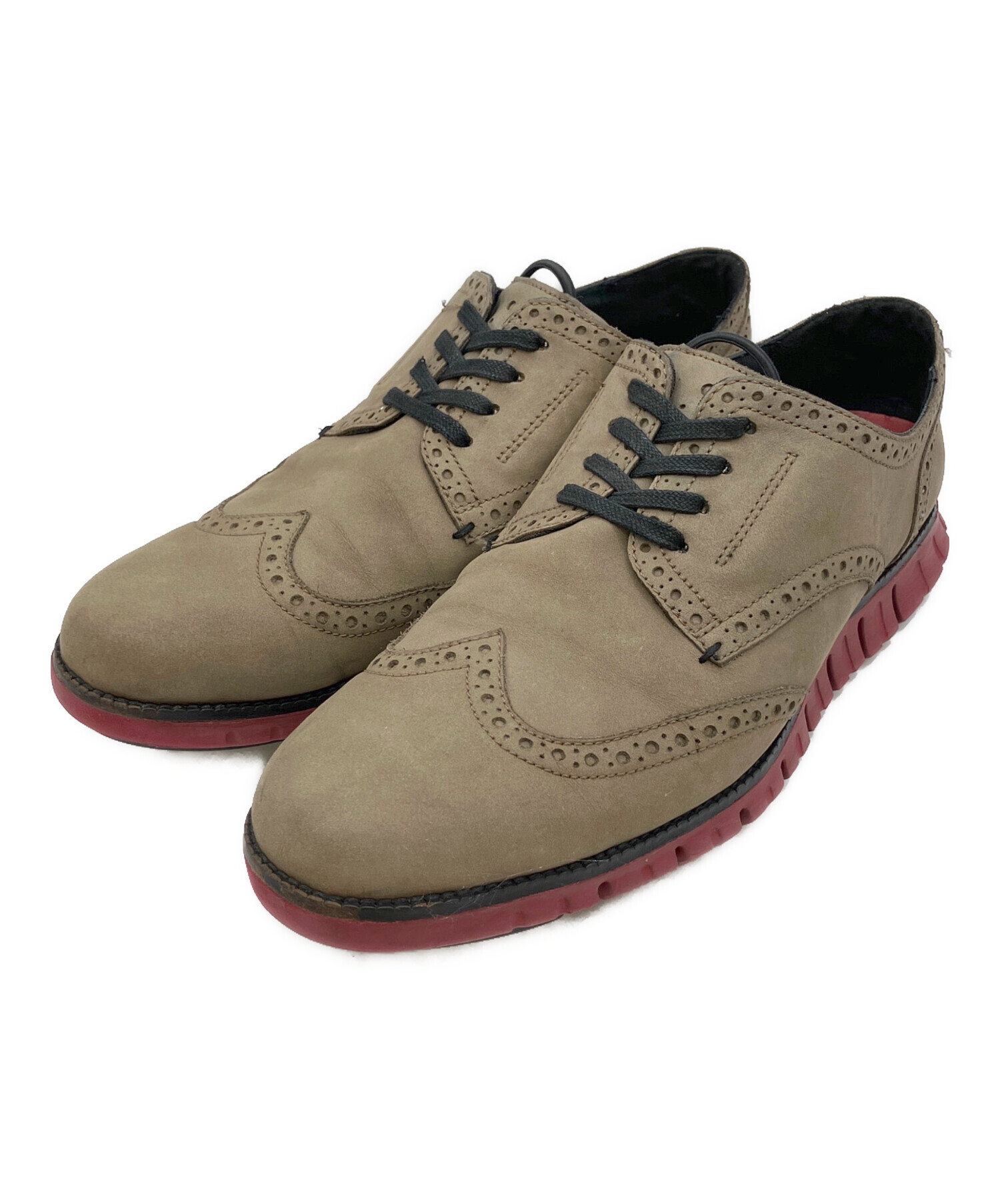 【中古】【未使用】コールハーン COLE HAAN GRANDEVOLUTION レザー ウイングチップスニーカー【サイズ9M】【メンズ】 中古・古着通販】COLE HAAN (コールハーン) ウィングチップシューズ