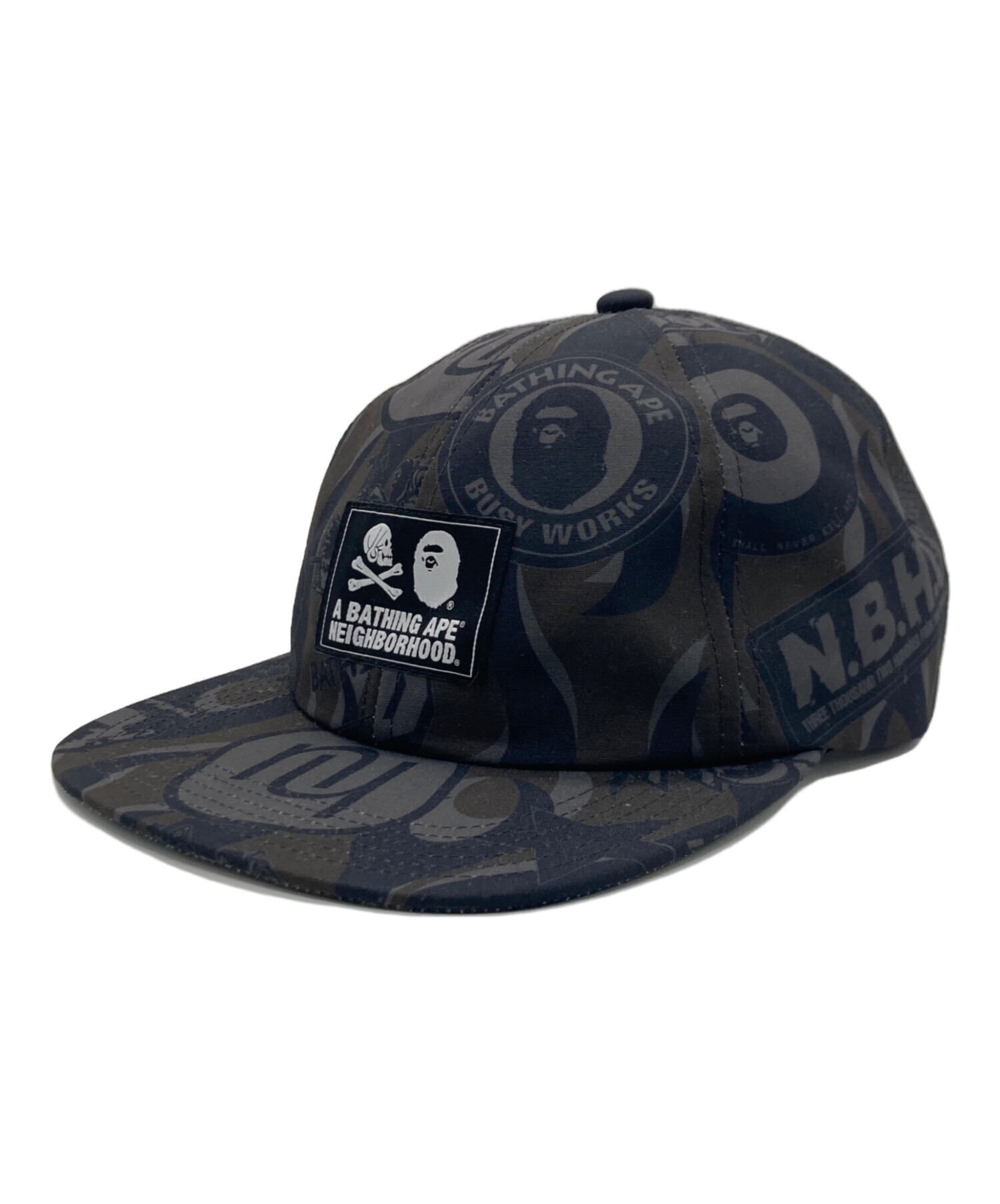 A BATHING APE ア ベイシング エイプ/×NEIGHBORHOOD コラボキャップ/サイズ F/Sランク/05【中古】 中古・古着通販】A BATHING APE (アベイシングエイプ) NEIGHBORHOOD
