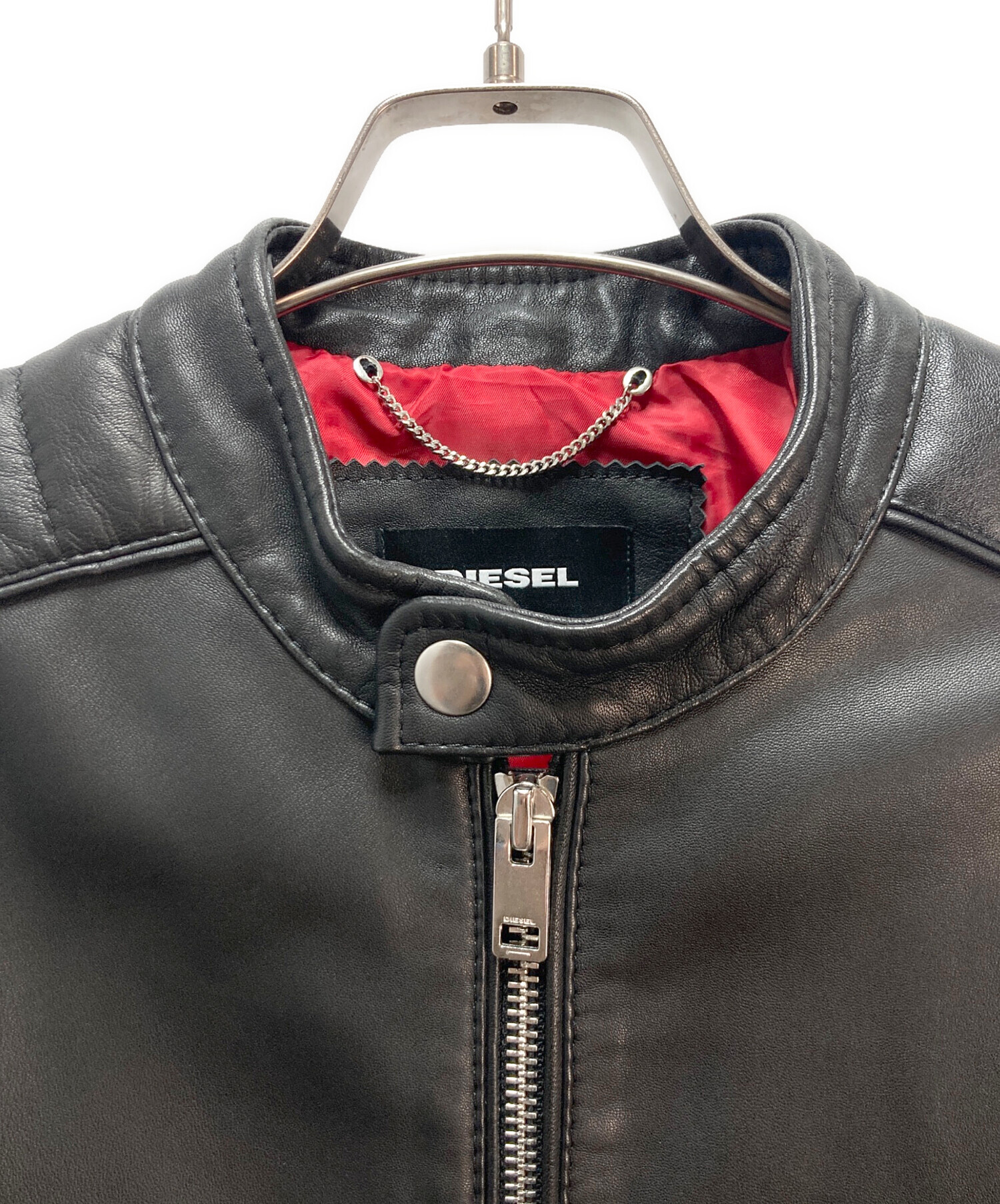 中古・古着通販】DIESEL (ディーゼル) ラムレザーシングルライダース