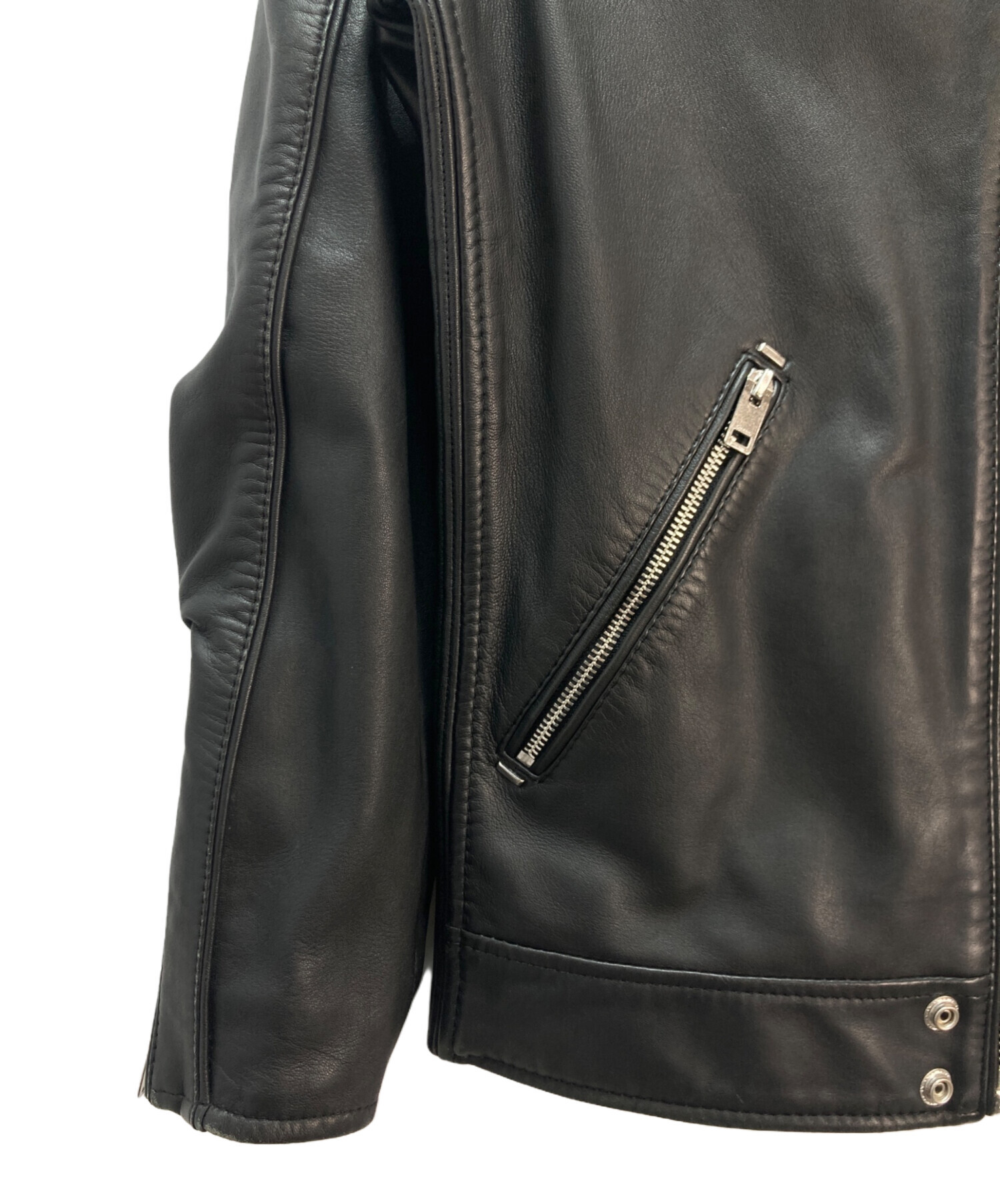 え*き様 DIESEL ライダース ジャケット シングル ラム レザー 中古・古着通販】DIESEL (ディーゼル) ラムレザーシングルライダース