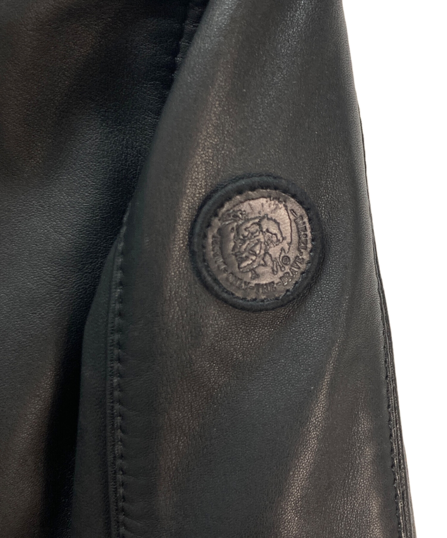中古・古着通販】DIESEL (ディーゼル) ラムレザーシングルライダース