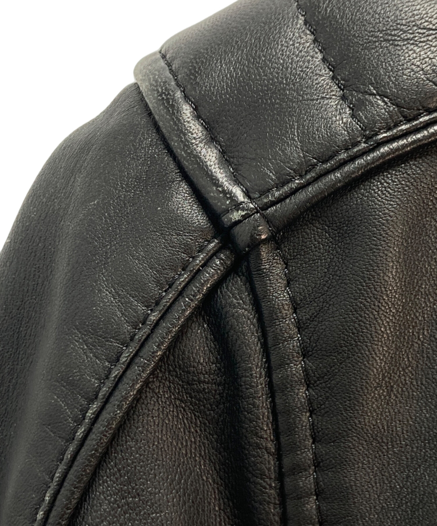 中古・古着通販】DIESEL (ディーゼル) ラムレザーシングルライダース