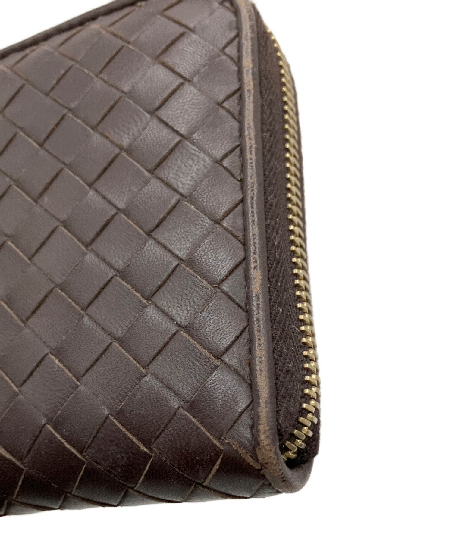 中古・古着通販】BOTTEGA VENETA (ボッテガベネタ) 長財布 ブラウン