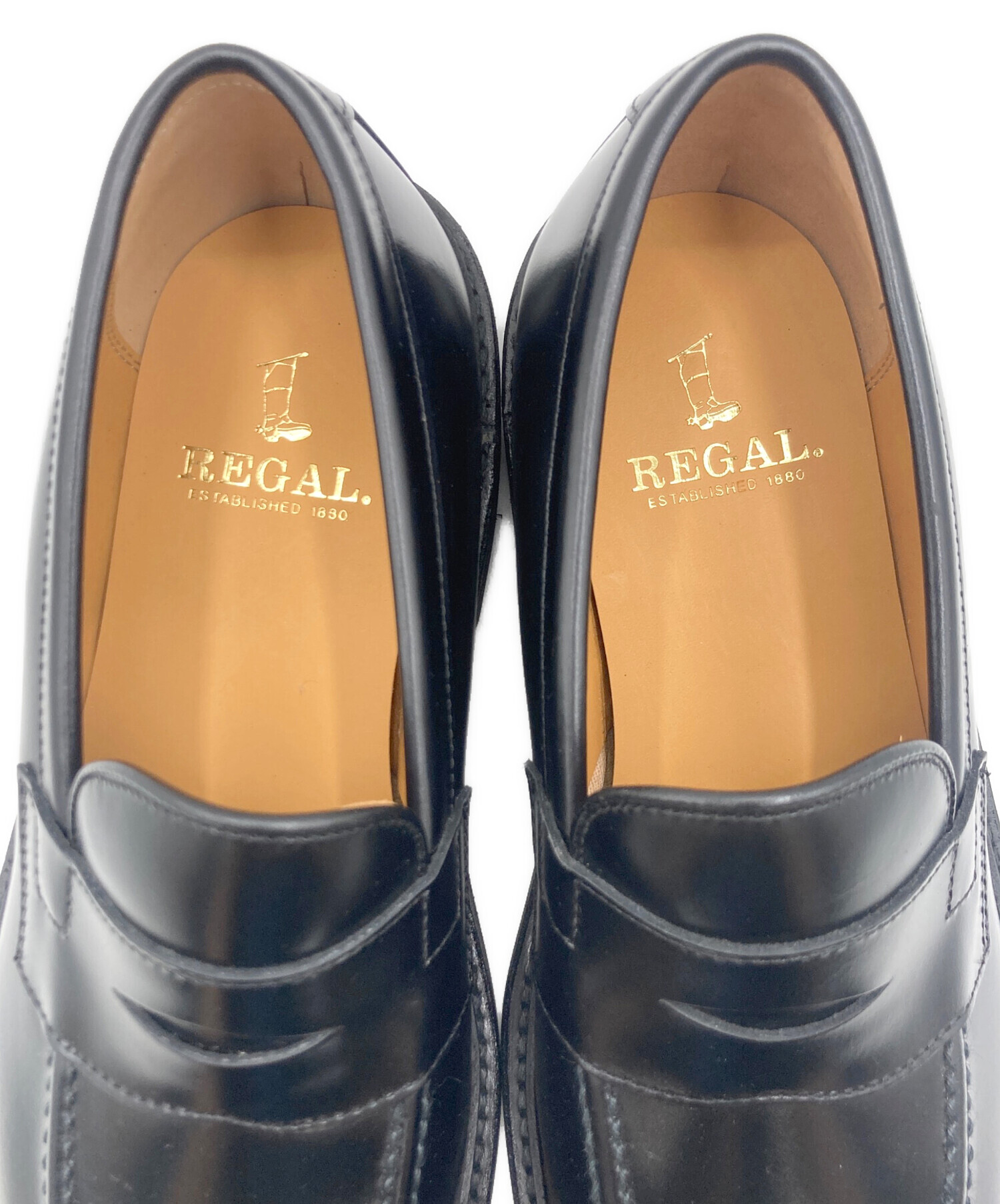 【かっくん出品】REGAL 25センチ 中古・古着通販】REGAL (リーガル) REGAL コインローファー ブラック