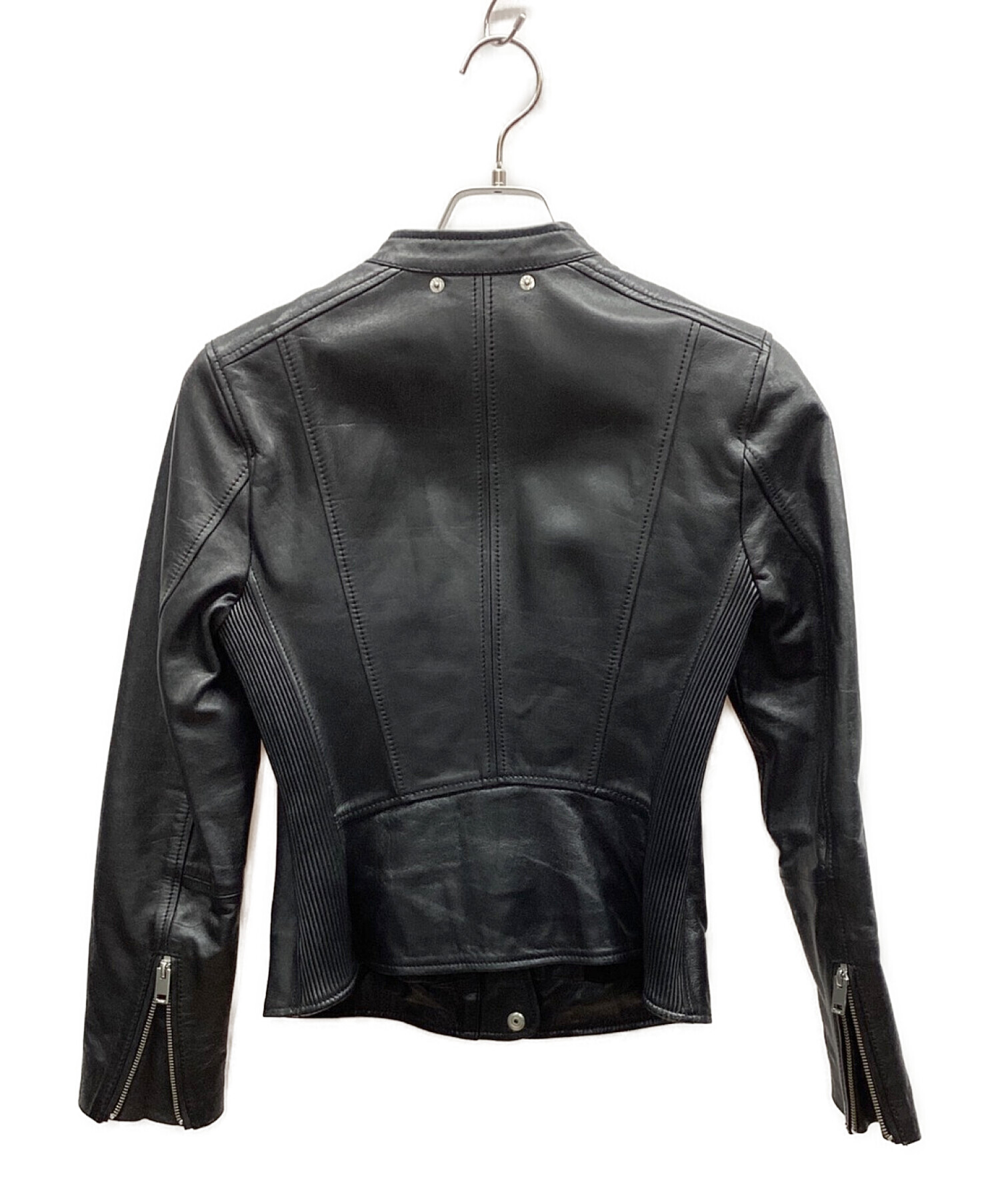 中古・古着通販】DIESEL (ディーゼル) ラムレザージャケット ブラック