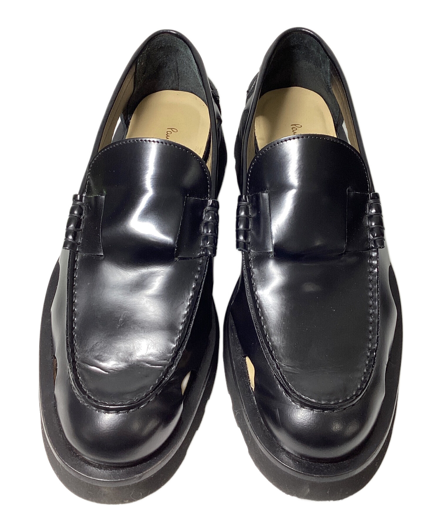 良品 Paul Smith ポールスミス 厚底 サドル ローファー 黒 37 中古・古着通販】Paul Smith (ポールスミス) カットアウトレザー