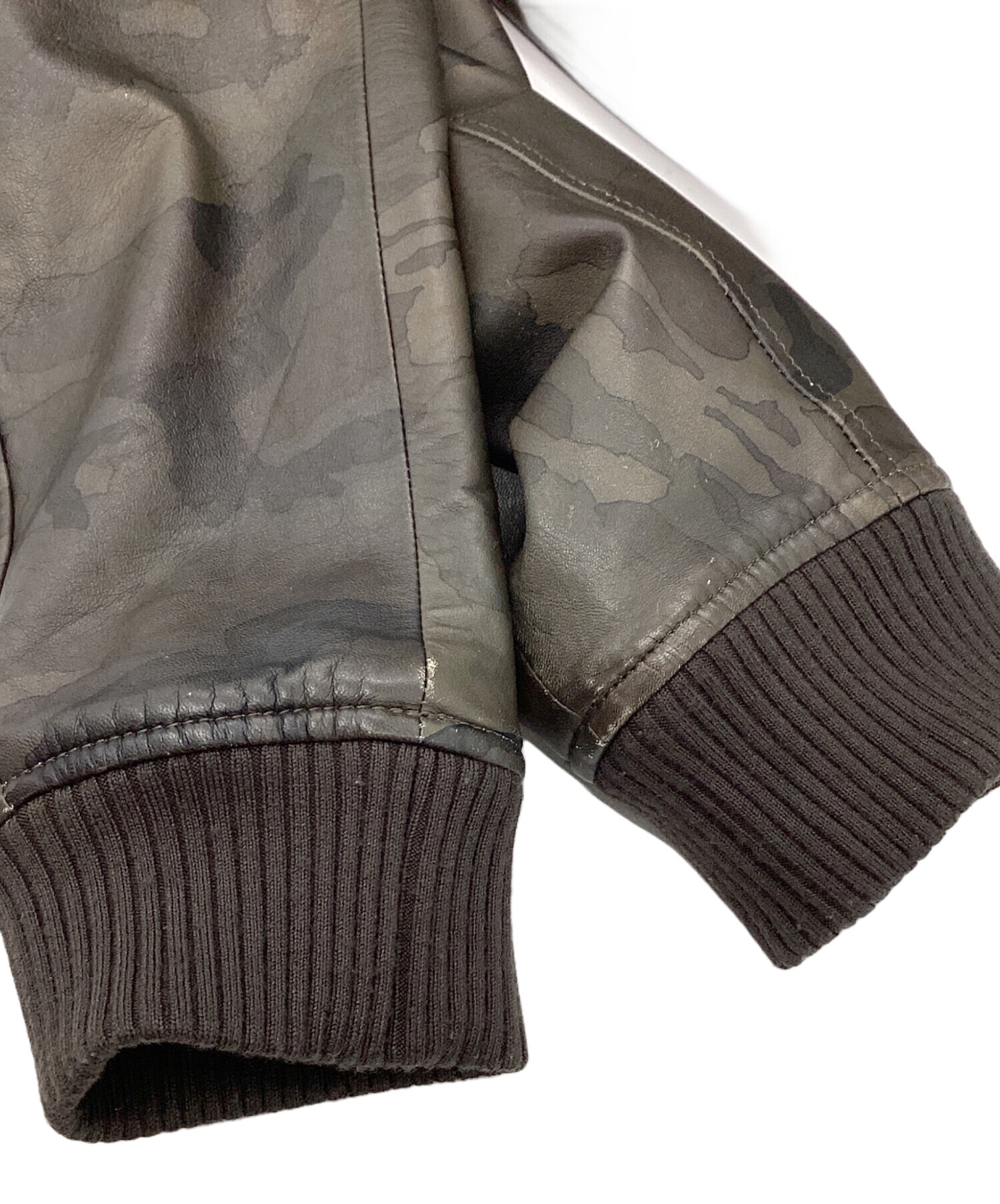 中古・古着通販】AVIREX (アヴィレックス) MA-1ラムレザージャケット