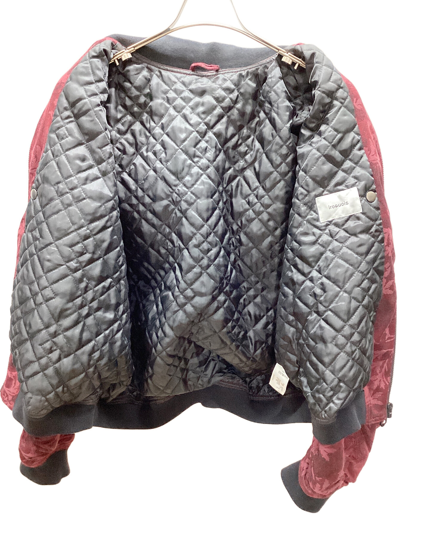 中古・古着通販】IROQUOIS (イロコイ) ブルゾン レッド×ブラック 
