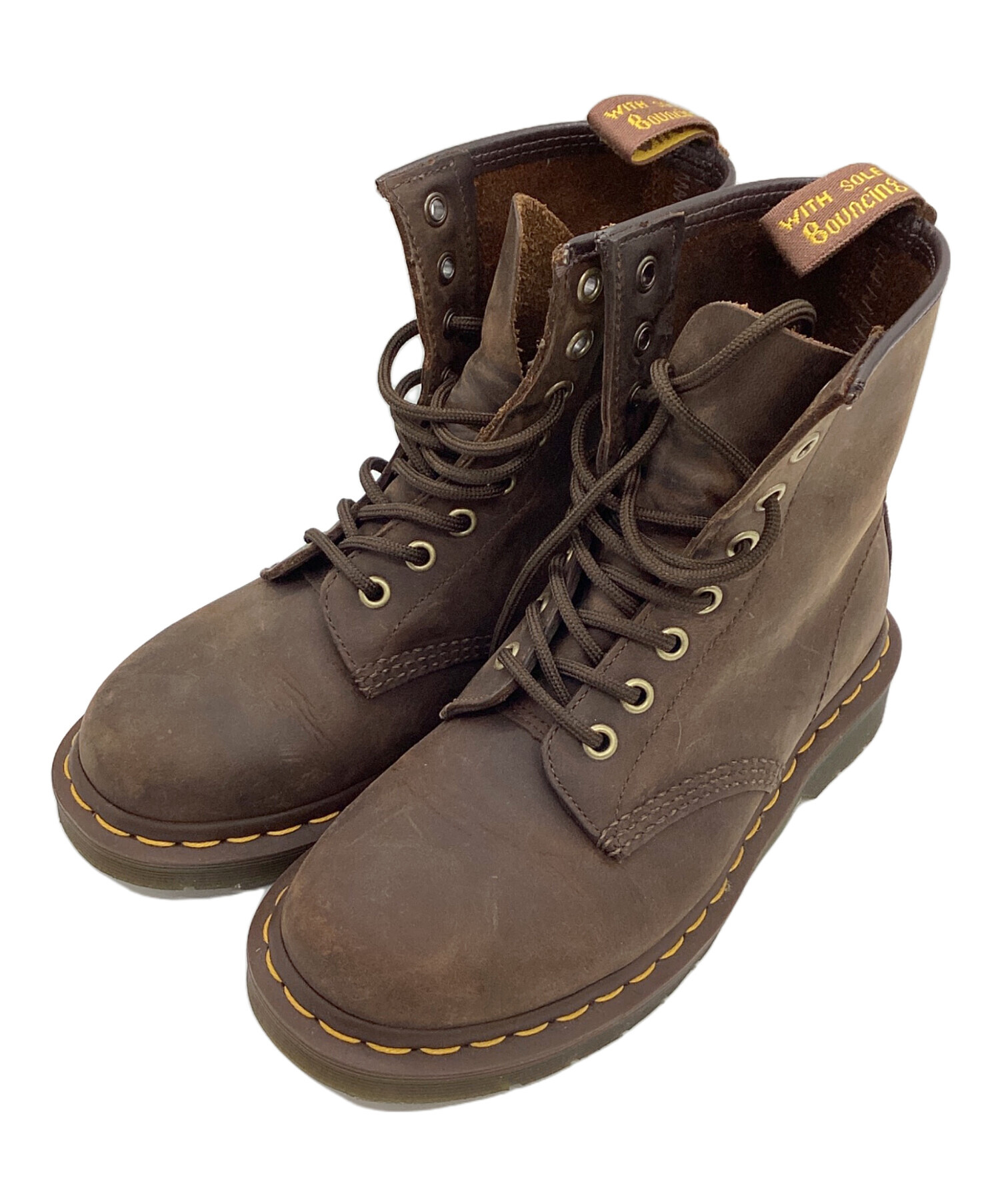 US古着 Dr.Martens ドクターマーチン 本革レザーLoカットブーツ ライトブラウン UK7 / 26cm相当 メンズ 中古・古着通販】Dr.Martens (ドクターマーチン) 10ホール ブーツ