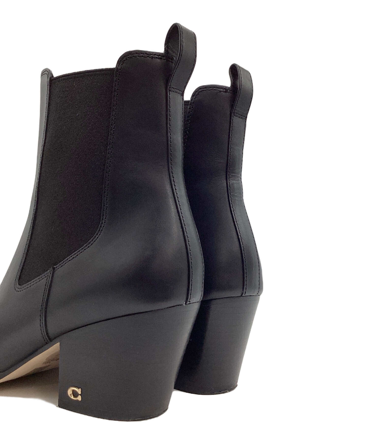 COACH 新品未使用　サイドゴアブーツ 中古・古着通販】COACH (コーチ) サイドゴアブーツ ブラック サイズ:24