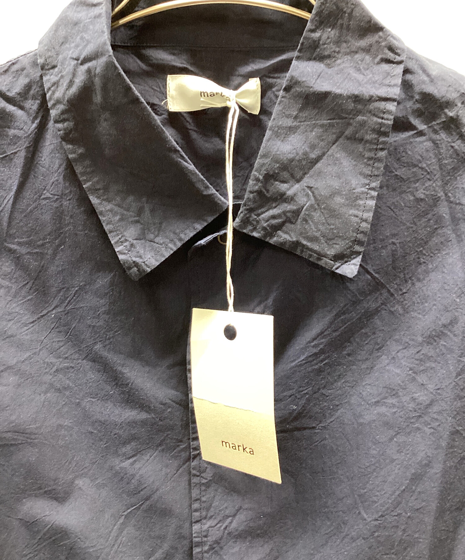 中古・古着通販】MARKA (マーカ) 半袖シャツ ネイビー サイズ:size3 未 中古・古着通販】MARKA (マーカ) 半袖シャツ ネイビー サイズ:size3 未