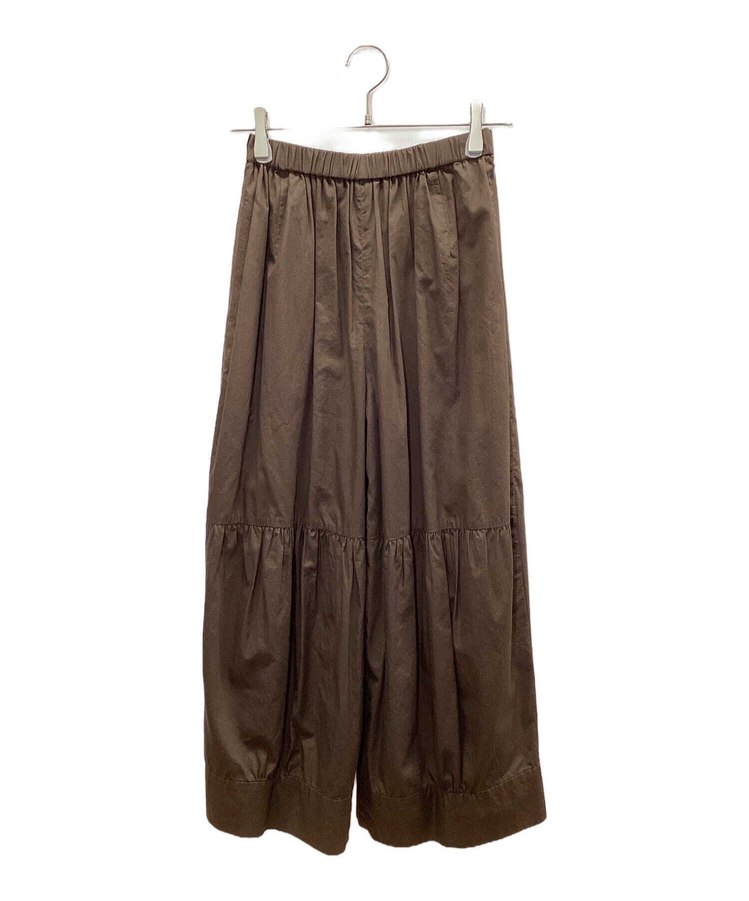 【新品】慈雨 センソユニコ バルーンワイドパンツ ブラウン 中古・古着通販】慈雨 (ジウ) ワイドパンツ ブラウン サイズ:M