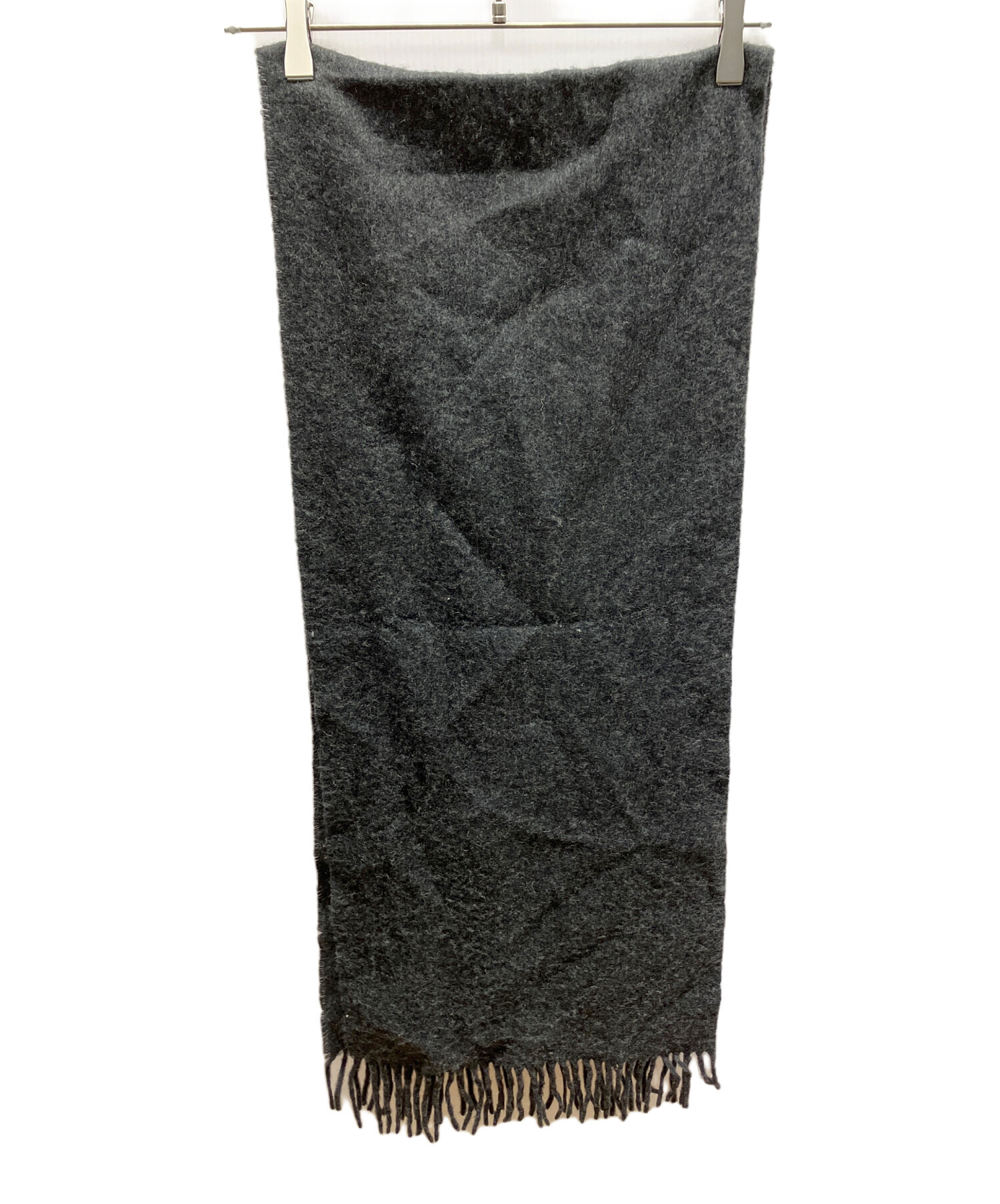 FENDI フェンディ マフラー グレー ウール フォックスファー付き 中古・古着通販】FENDI (フェンディ) マフラー グレー｜ブランド・古着