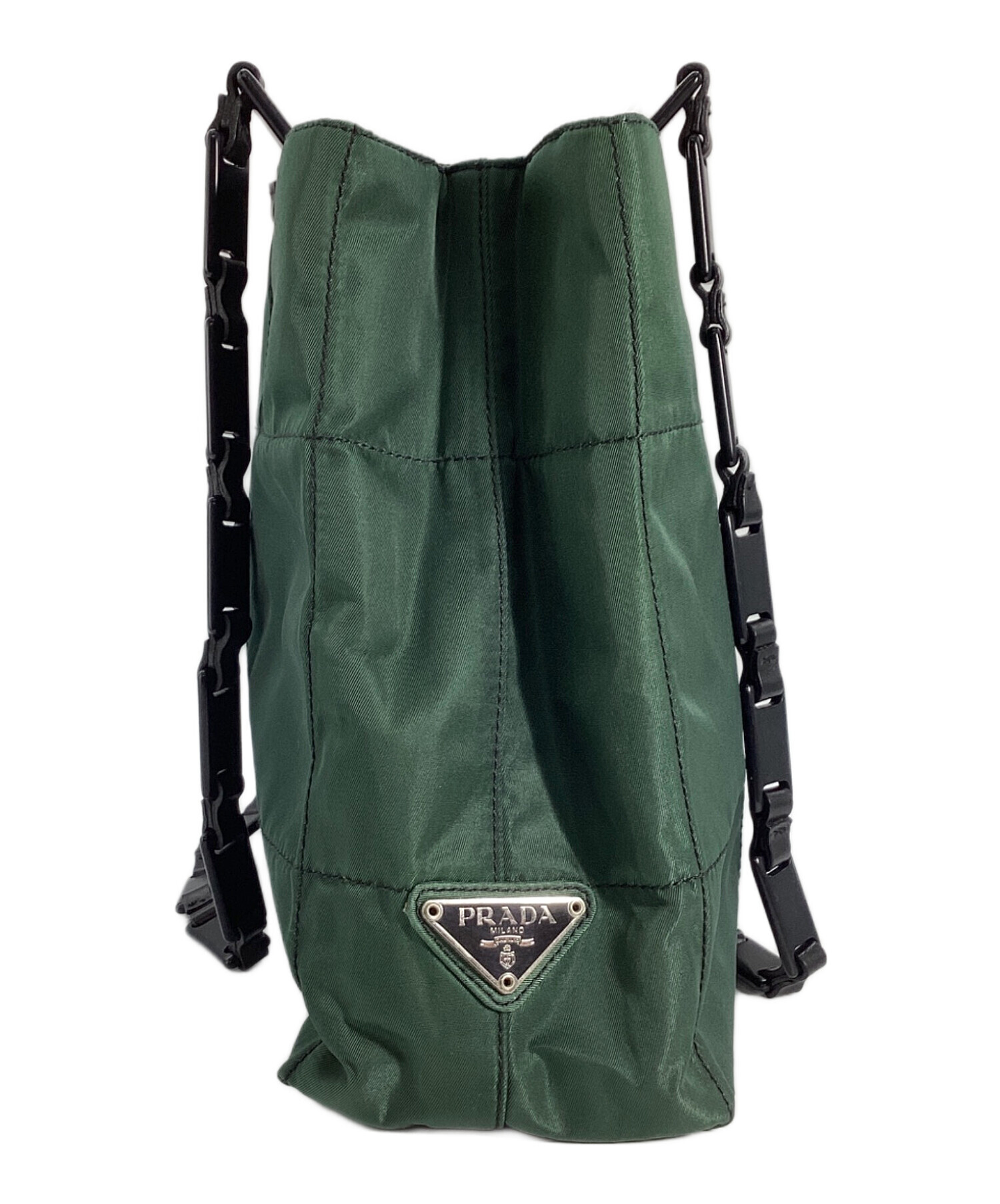 ☆買い物大好き☆プラダショルダーバック 中古・古着通販】PRADA (プラダ) PRADA ショルダーバッグ グリーン