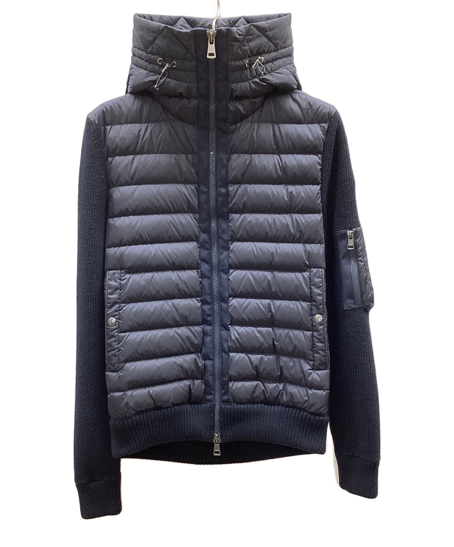 中古・古着通販】MONCLER (モンクレール) バックニット切り替えダウン 