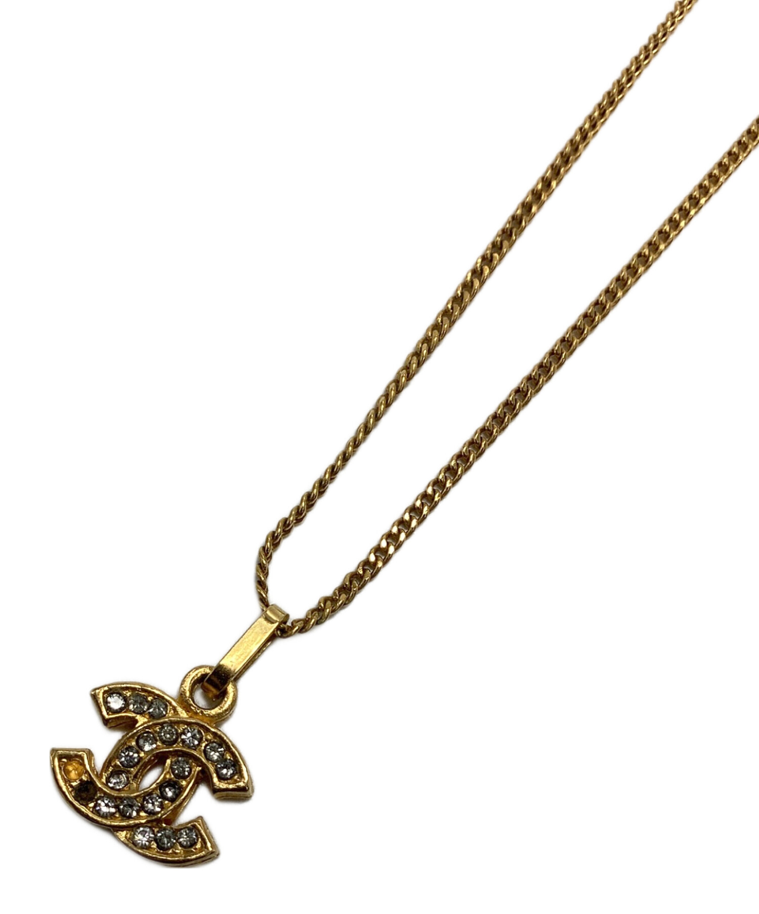 中古・古着通販】CHANEL (シャネル) ココマークラインストーン  