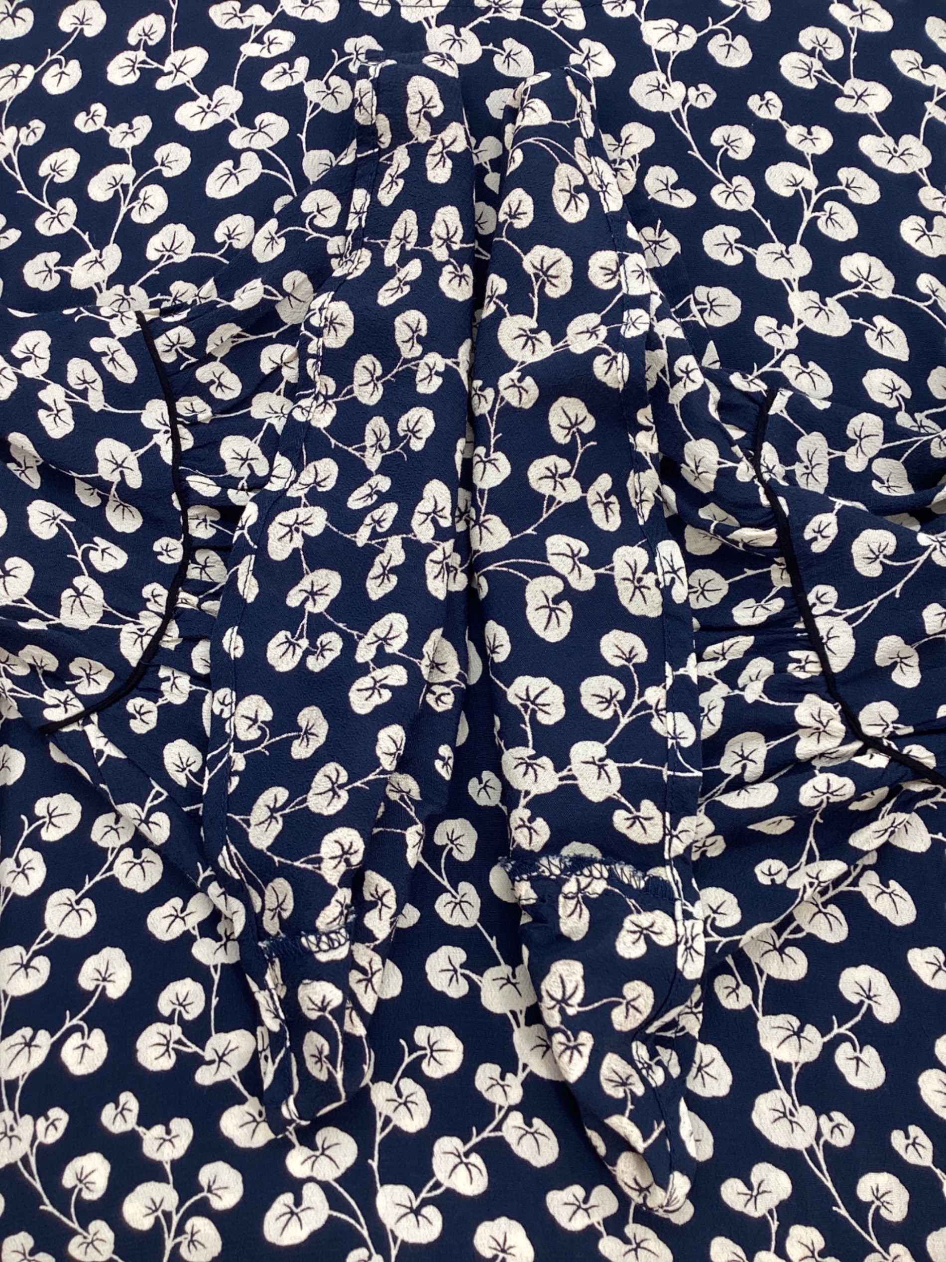 中古・古着通販】GANNI (ガニー) 半袖ワンピース ネイビー サイズ:34