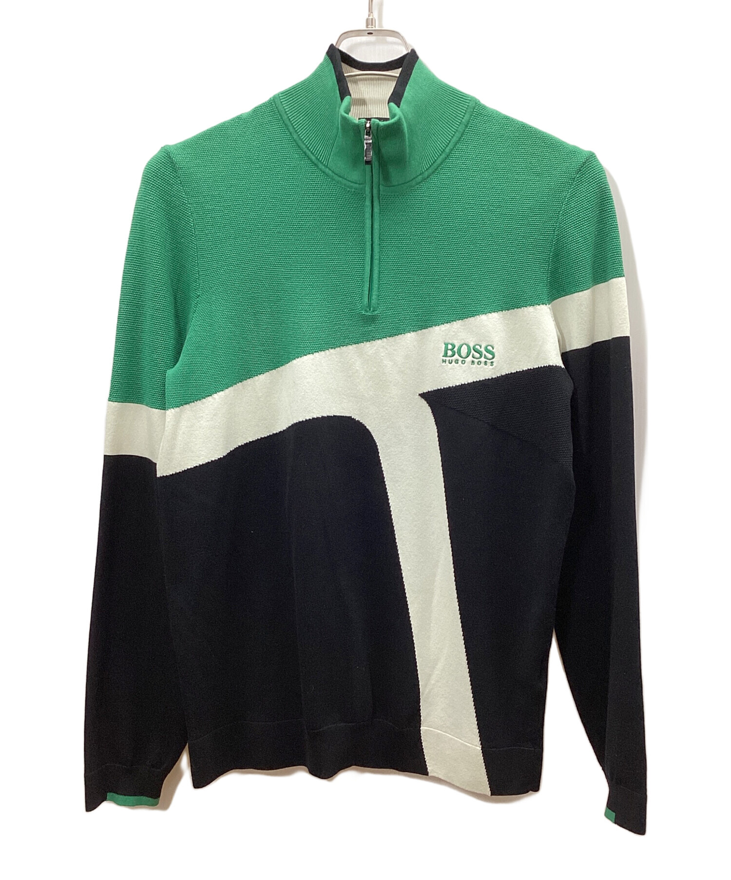 80s 90s hugo boss ヒューゴボス ウール スラックス グリーン 中古・古着通販】HUGO BOSS (ヒューゴ ボス) ロゴ＆カラーブロックロゴ