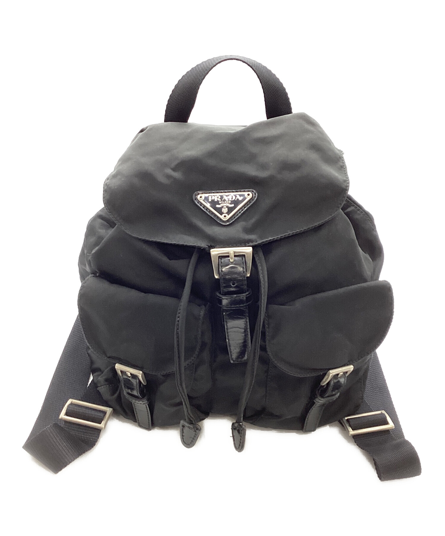 PRADA プラダ ナイロンリュック 黒 B2811 カード付き 中古・古着通販】PRADA (プラダ) PRADA ナイロンリュック ブラック