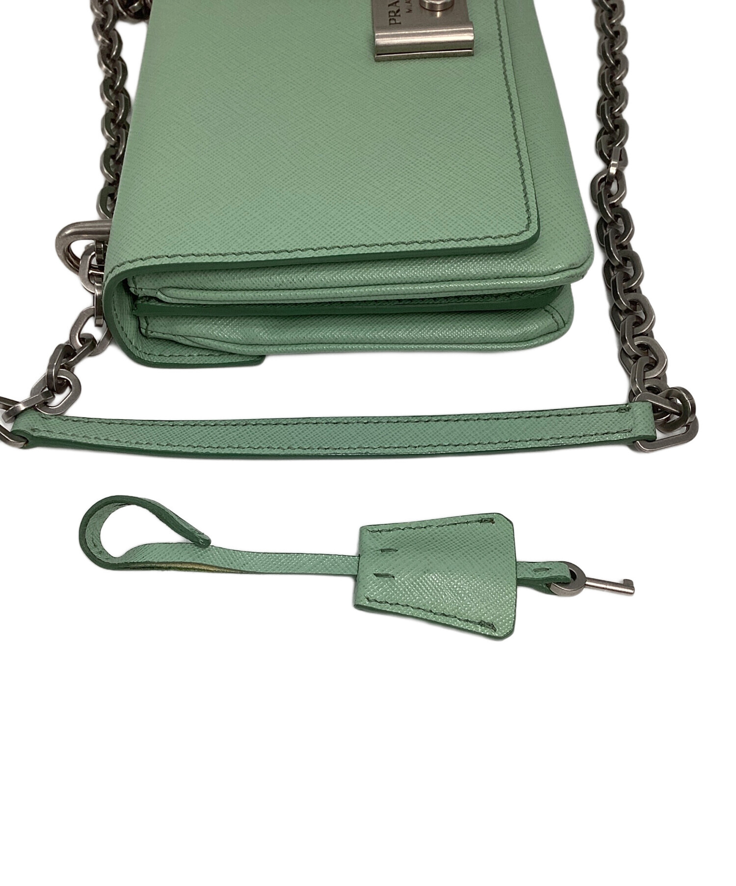 中古・古着通販】PRADA (プラダ) サフィアーノチェーンショルダー