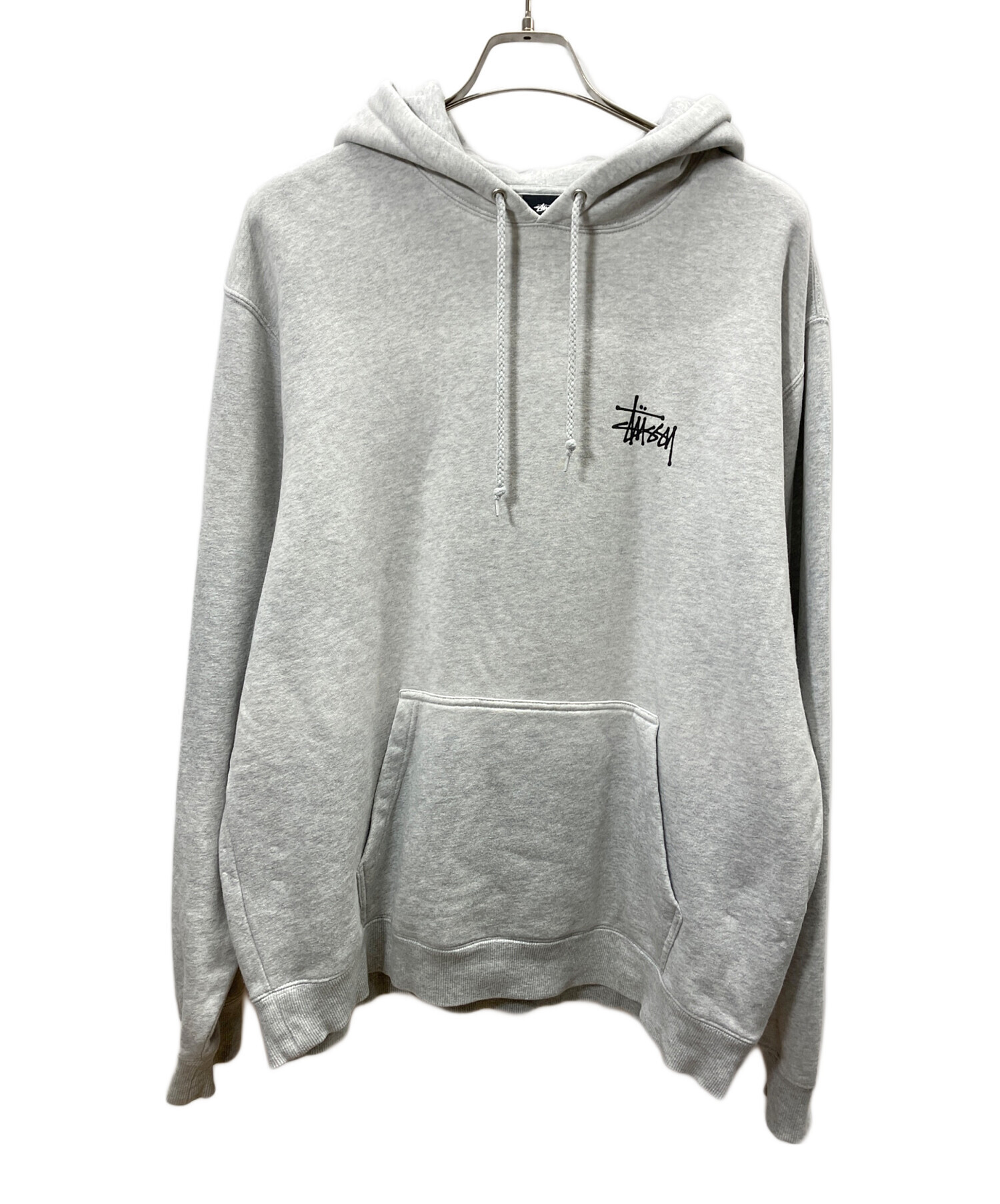 stussy グレーパーカー 中古・古着通販】stussy (ステューシー) パーカー グレー サイズ:XL