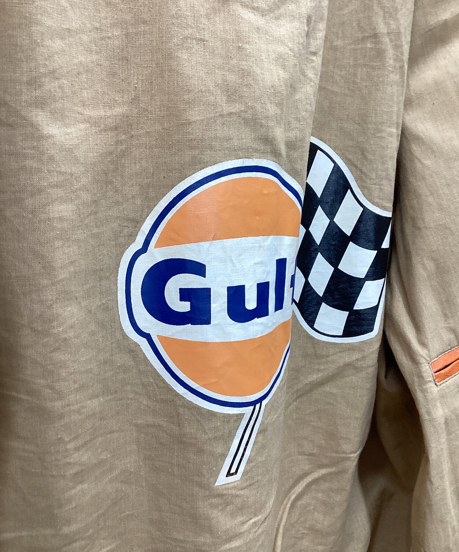 中古・古着通販】GULF (ガルフ) レーシングレザージャケット ブラウン 