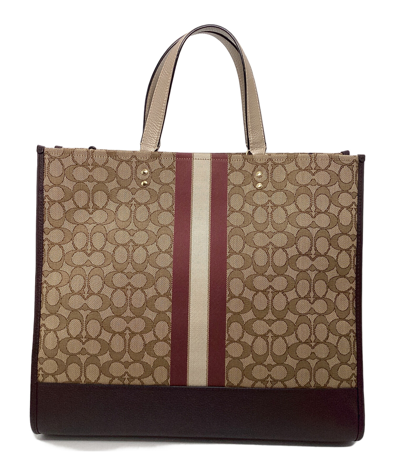 COACH デンプシー トート 40 シグネチャー ジャカード COACH] デンプシートート40シグネチャージャカードウィズパッチ (Coach