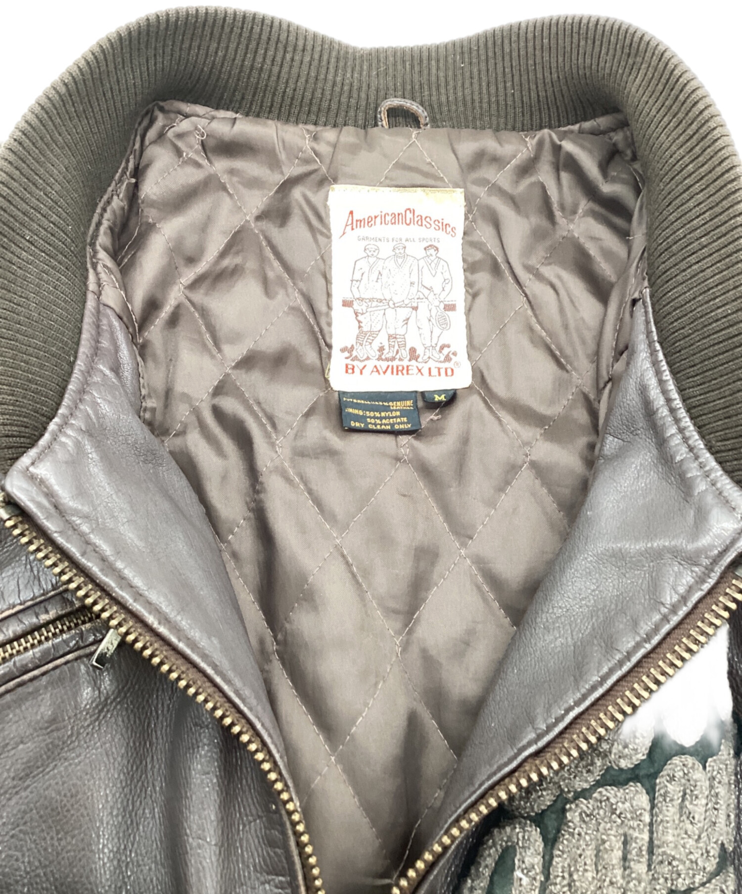 中古・古着通販】AVIREX (アヴィレックス) レザースタジャン ブラウン