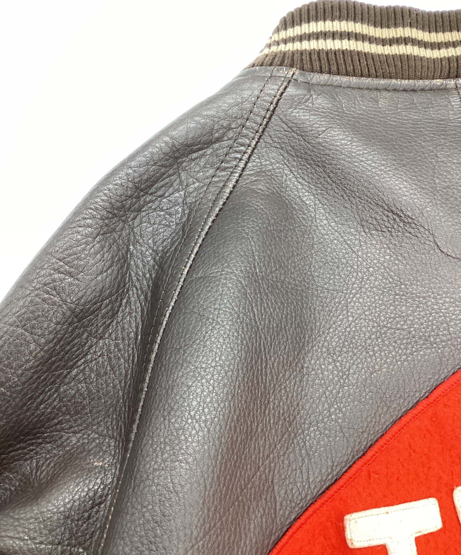 中古・古着通販】AVIREX (アヴィレックス) レザースタジャン ブラウン