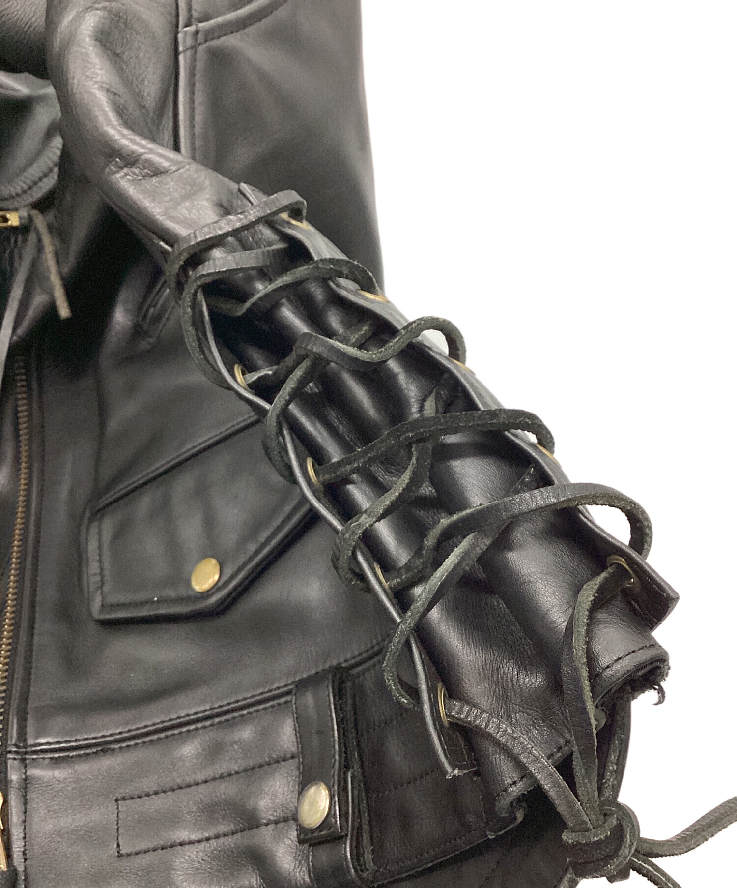 中古・古着通販】KADOYA (カドヤ) ダブルライダースジャケット