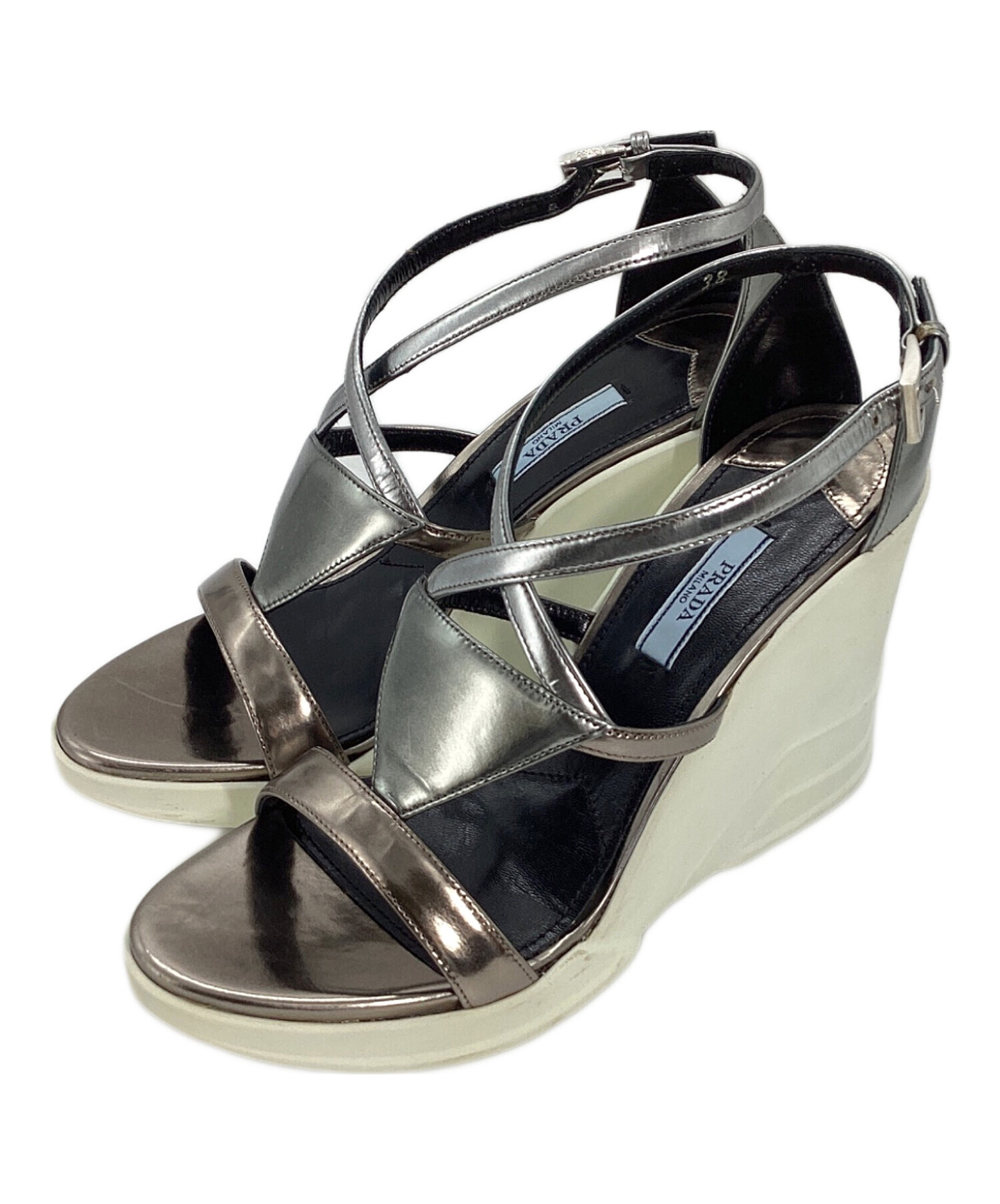 中古・古着通販】PRADA (プラダ) ミュール ホワイト サイズ:38