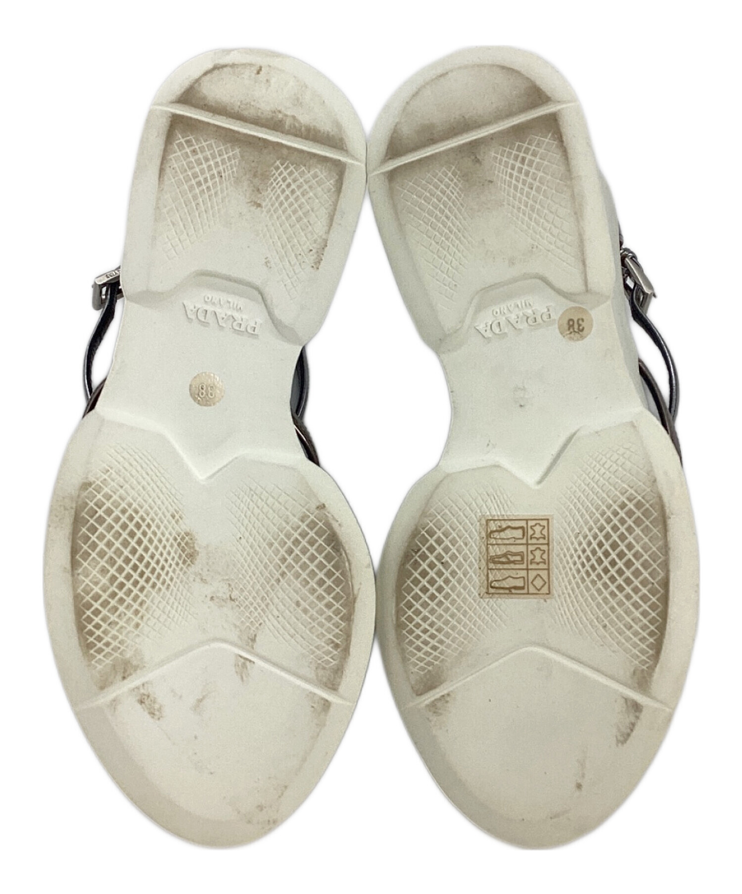 中古・古着通販】PRADA (プラダ) ミュール ホワイト サイズ:38