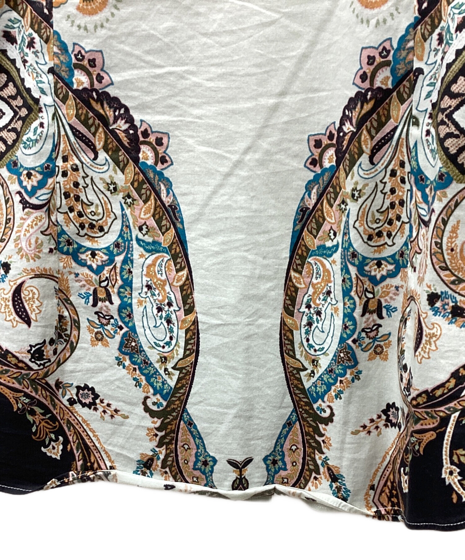 中古・古着通販】ETRO (エトロ) 長袖シャツ ブラック×ホワイト サイズ 