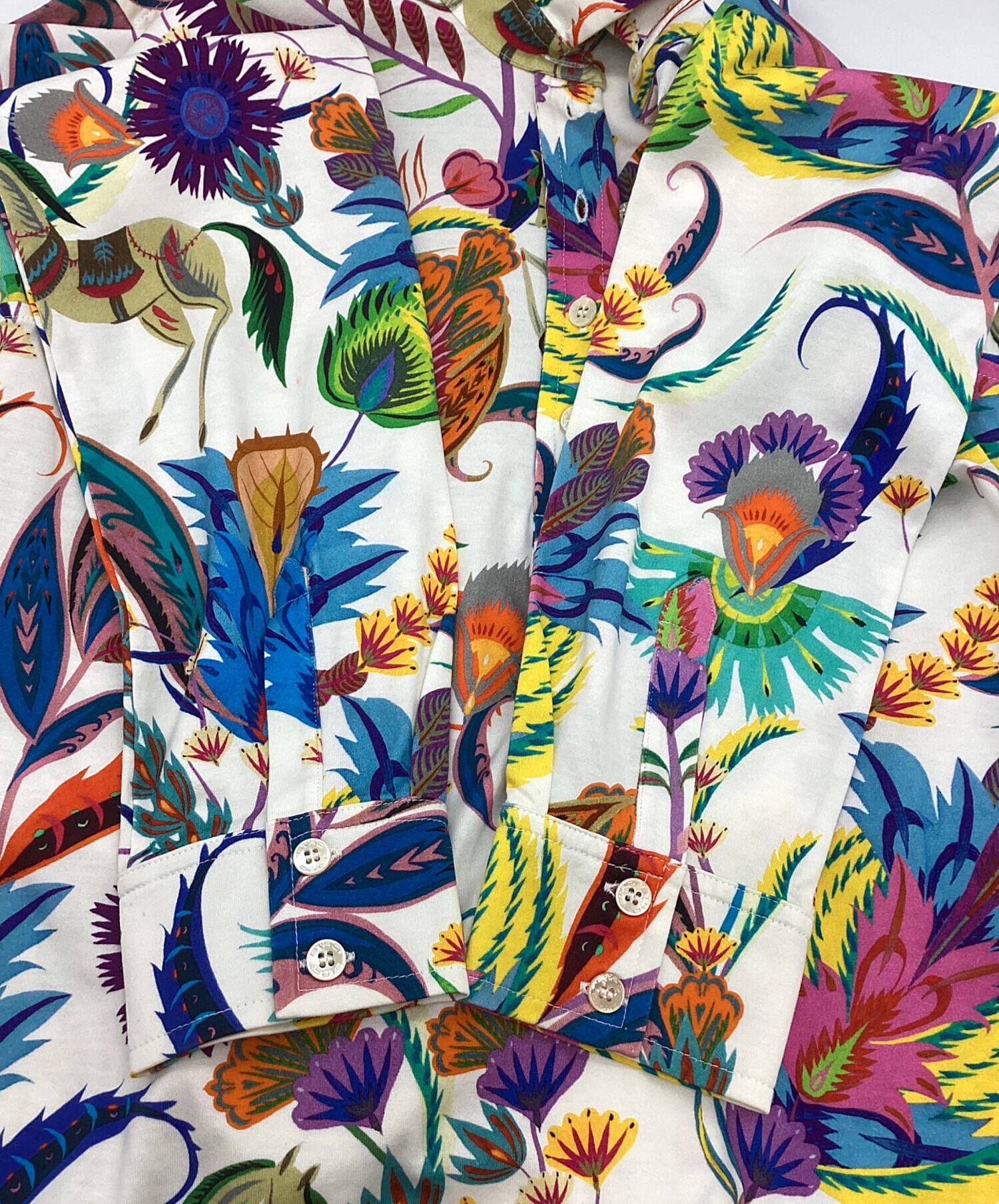 中古・古着通販】ETRO (エトロ) 長袖コットンシャツ ホワイト サイズ