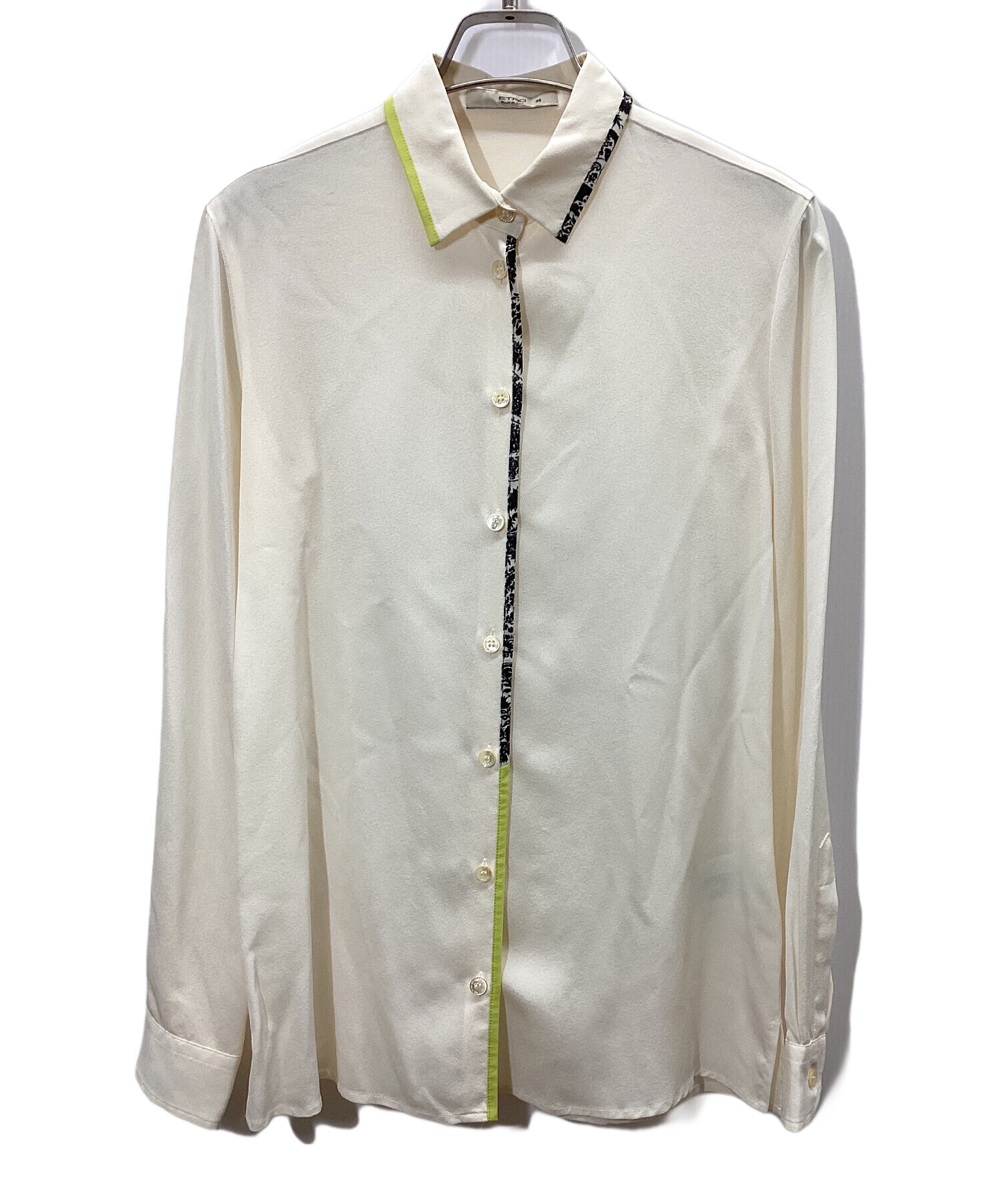 中古・古着通販】ETRO (エトロ) 長袖シルクシャツ アイボリー サイズ
