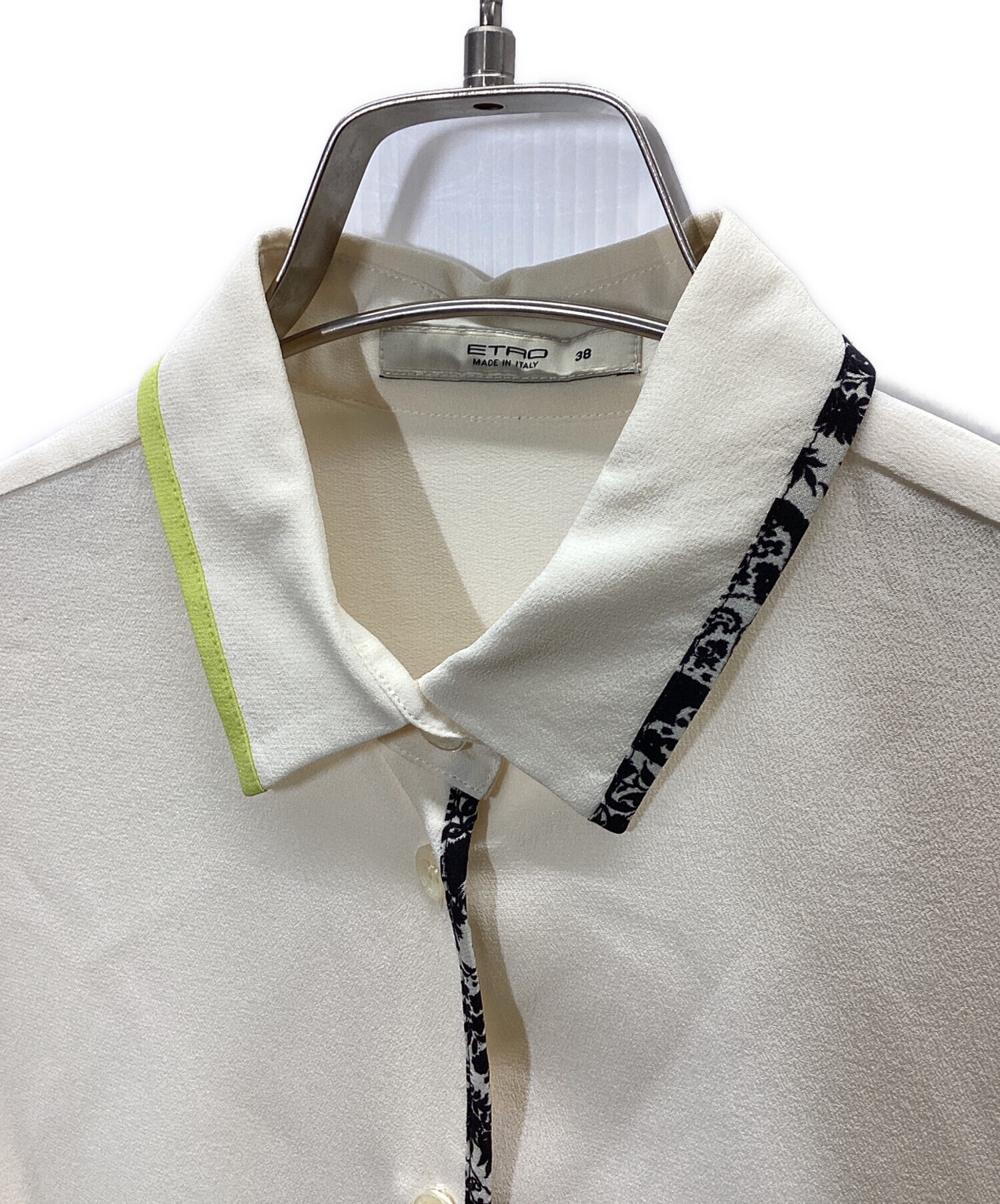 中古・古着通販】ETRO (エトロ) 長袖シルクシャツ アイボリー サイズ