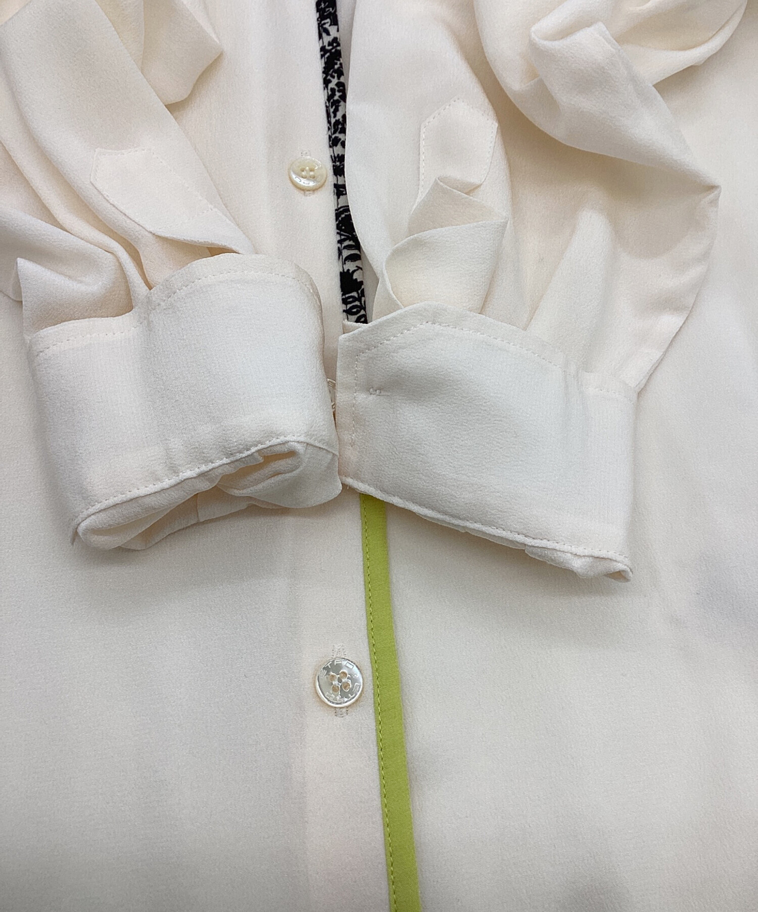 中古・古着通販】ETRO (エトロ) 長袖シルクシャツ アイボリー サイズ