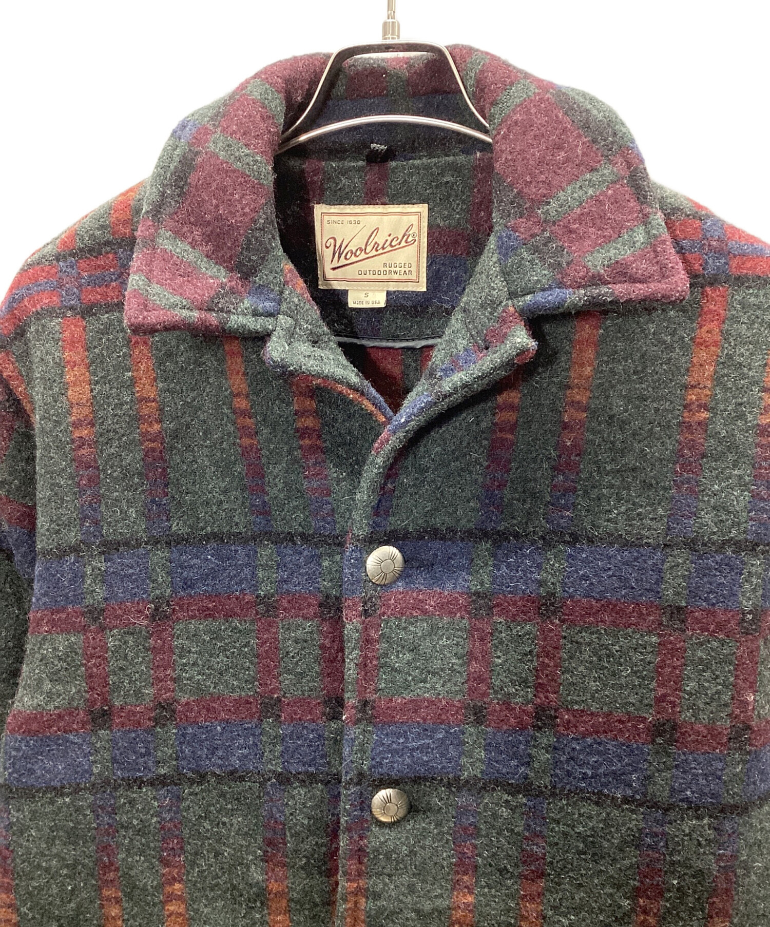 中古・古着通販】WOOLRICH (ウールリッチ) ウールコート マルチカラー