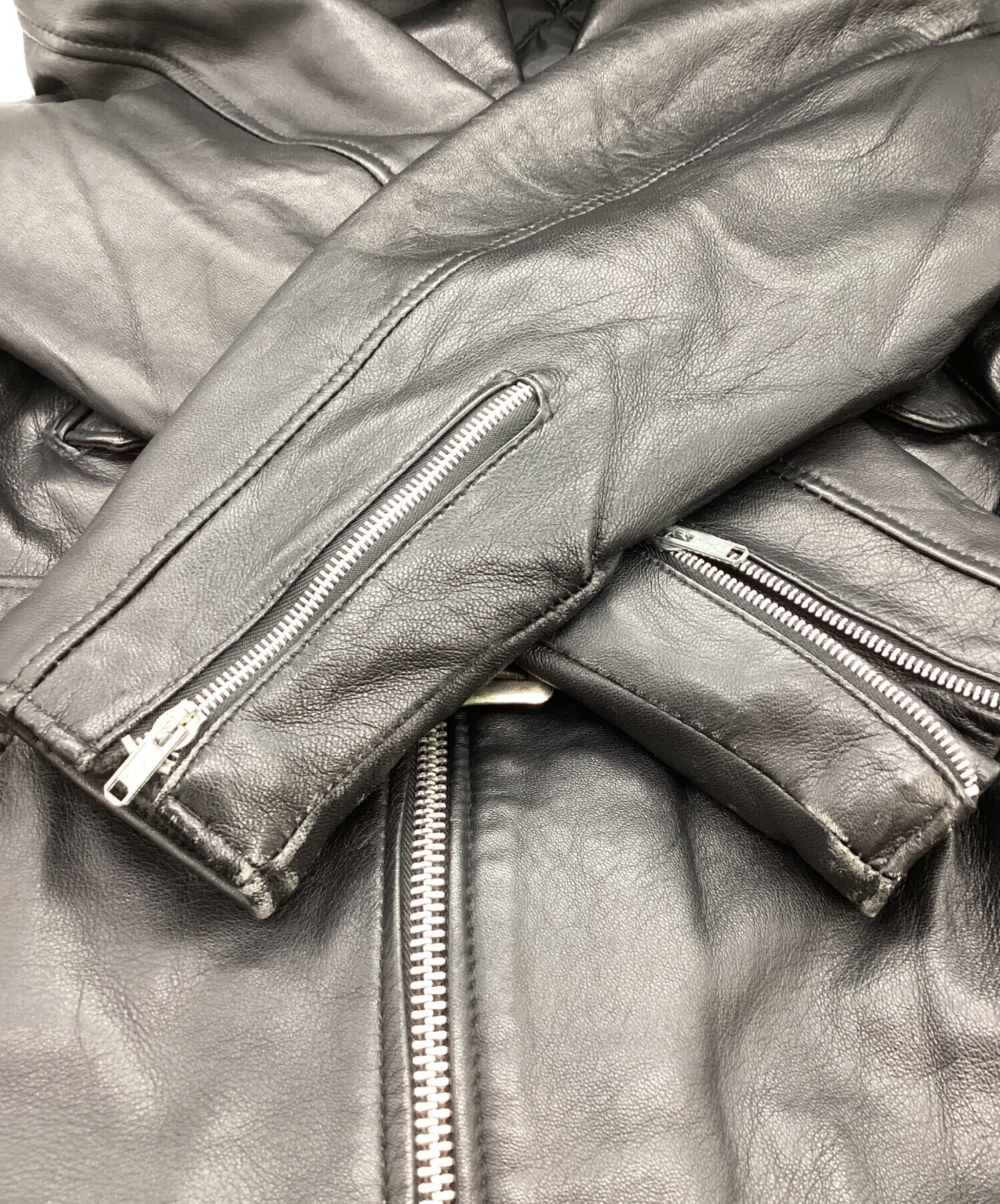 中古・古着通販】Schott (ショット) ライダースジャケット ブラック