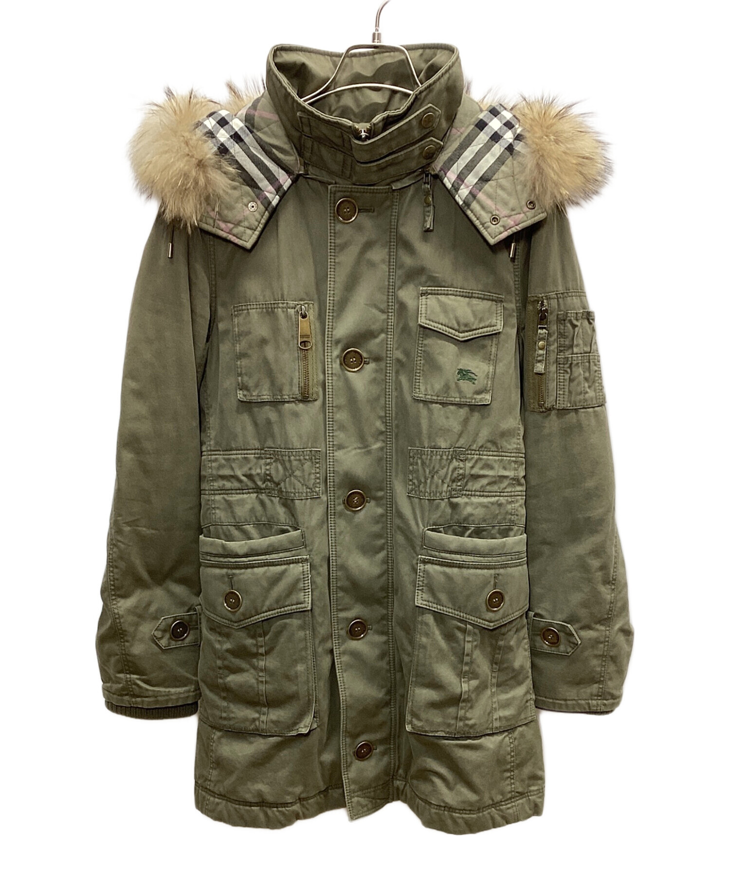 Burberry blue label 38 モッズコート フード付き Burberry Blue Label