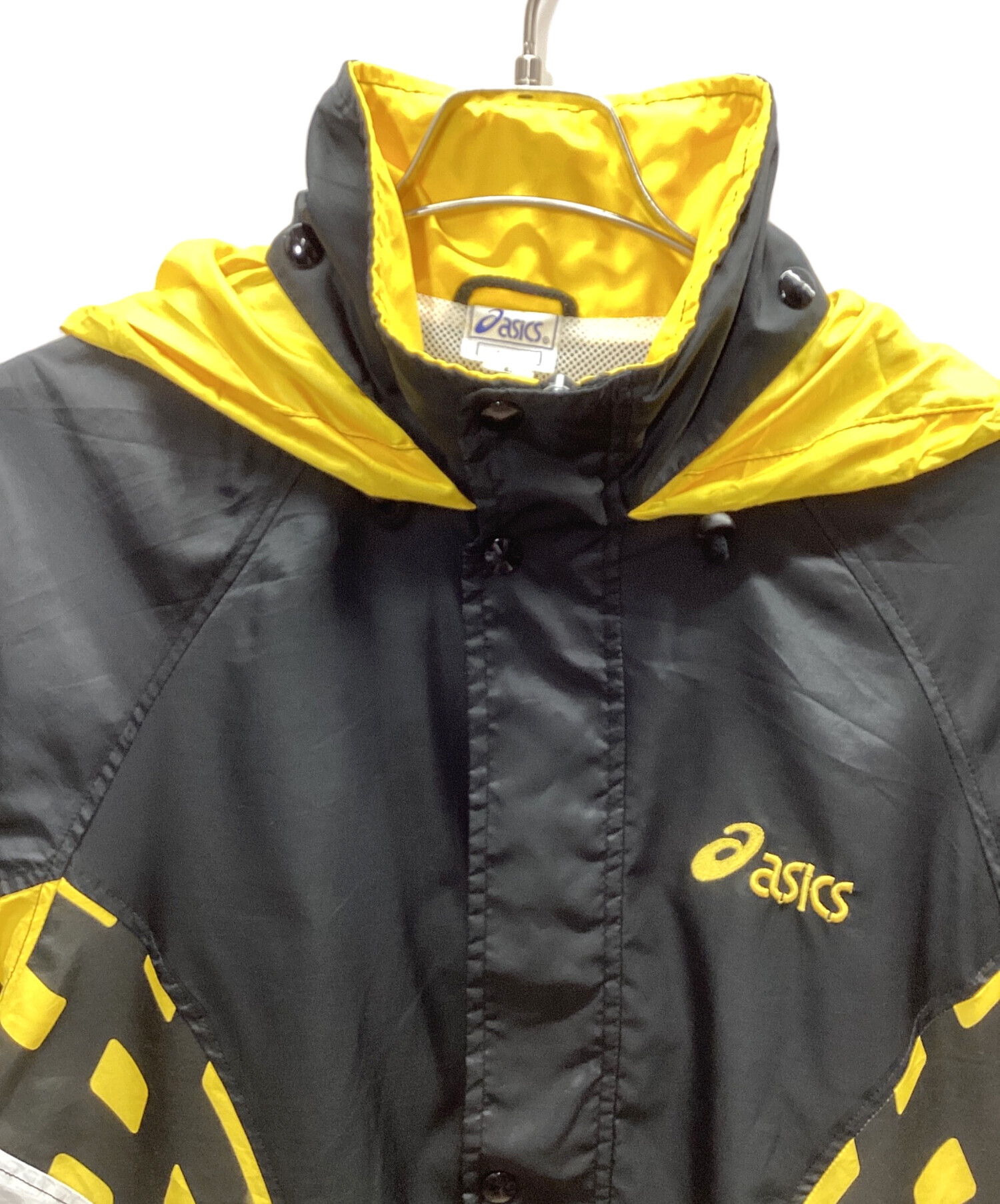 中古・古着通販】asics (アシックス) ナイロンジャケット イエロー 