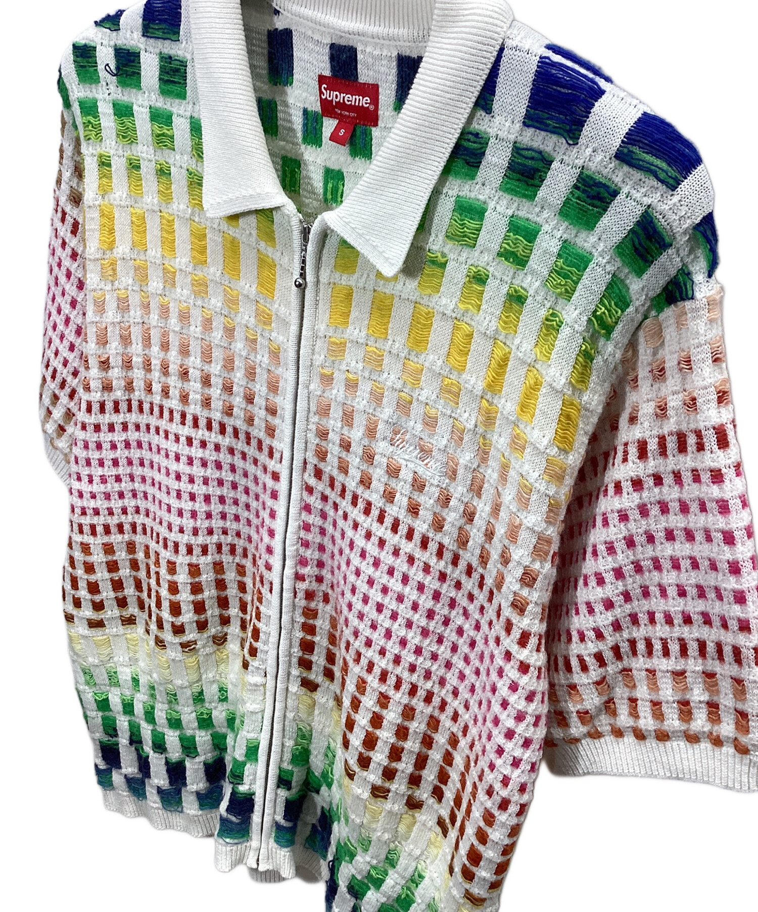 中古・古着通販】Supreme (シュプリーム) Gradient Grid Zip Up Polo 
