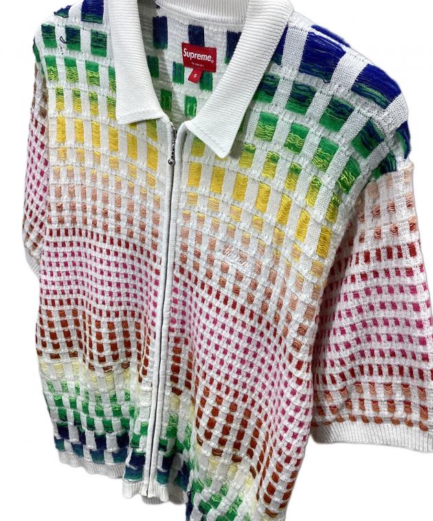 Supreme マルチカラー ポロシャツ L 中古・古着通販】Supreme (シュプリーム) Gradient Grid Zip Up Polo