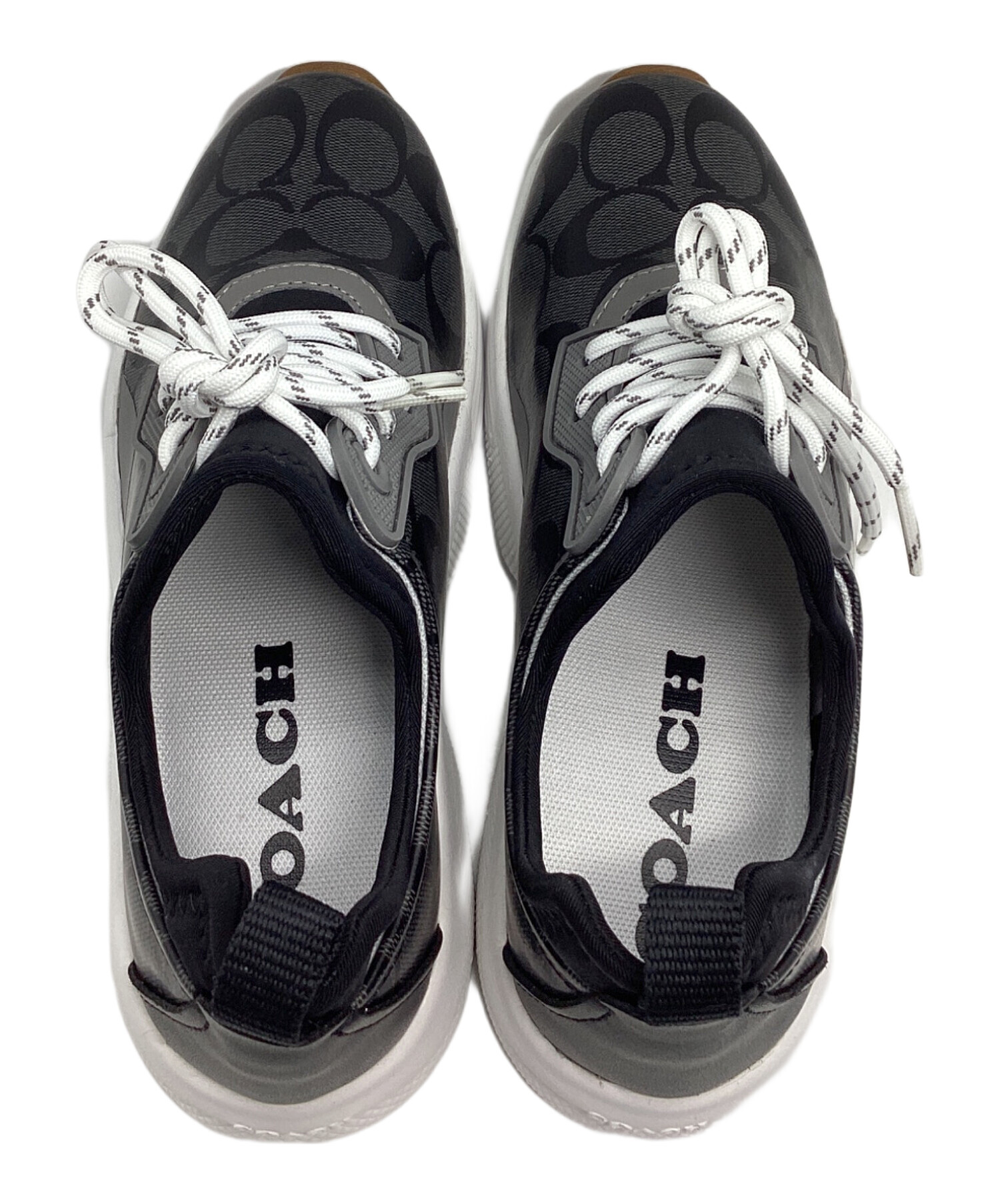 COACH スニーカー ブラック/グレー 25.5 COACH スニーカー ブラック