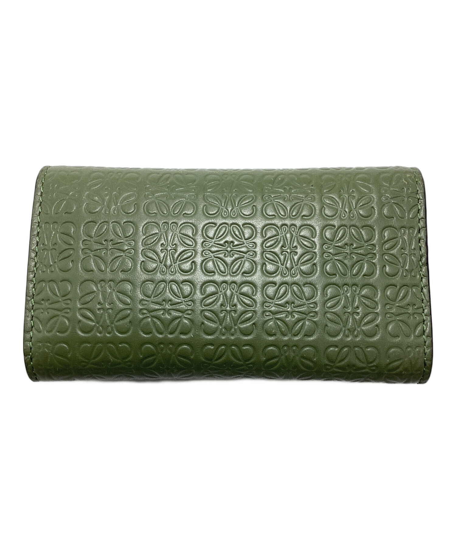 【美品】LOEWE ロエベ　6連キーケース　リピート　アナグラム 美品】 LOEWE ロエベ リピートアナグラム 6連キーケース ベージュ