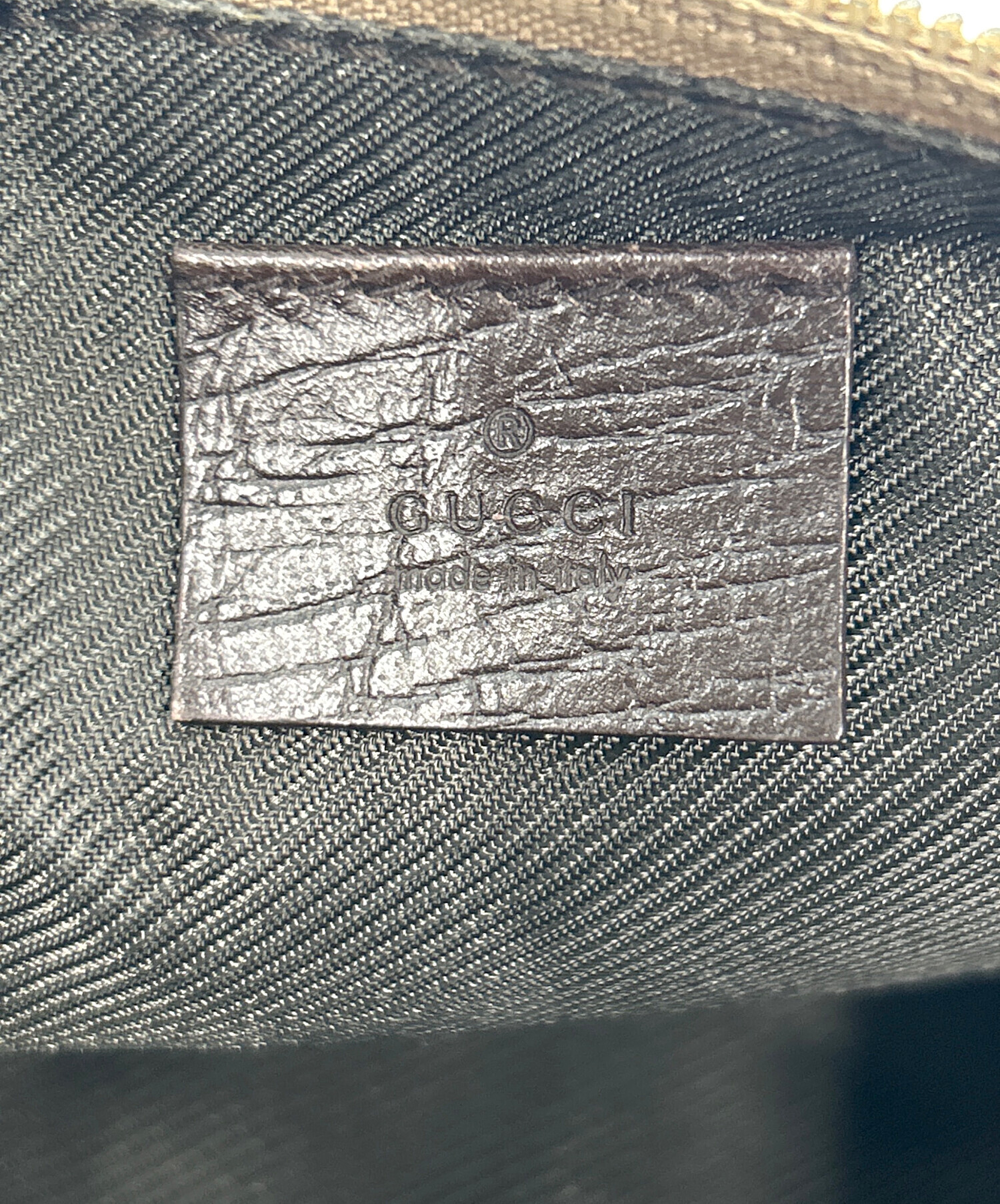 中古・古着通販】GUCCI (グッチ) GGアクセサリーポーチ ブラウン