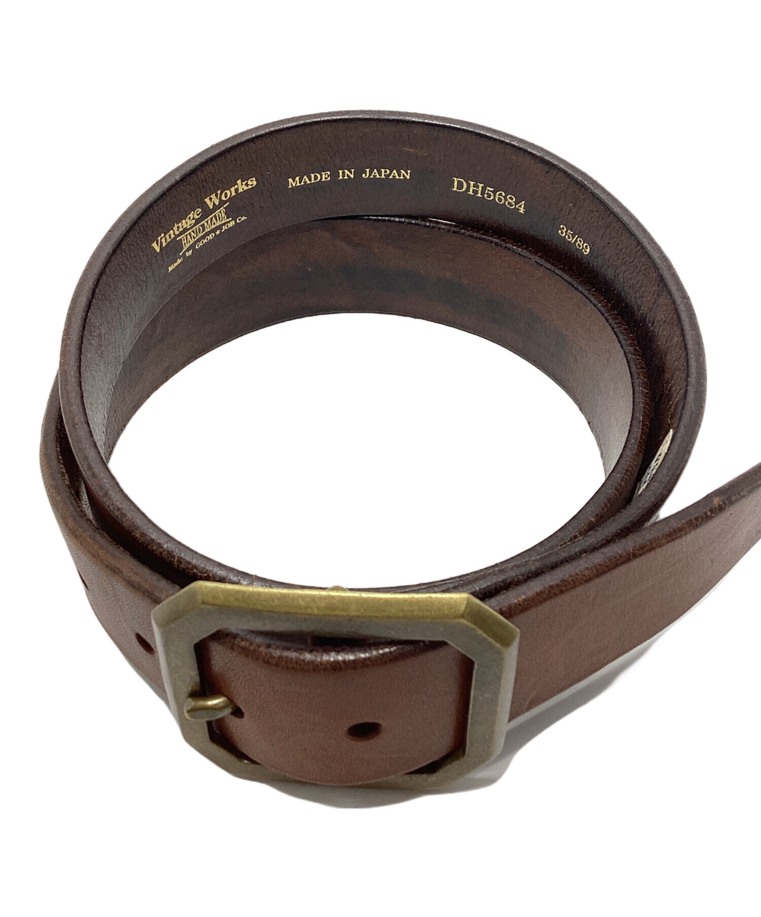 VINTAGE WORKS ブラウンベルト 中古・古着通販】VINTAGE WORKS (ヴィンテージワークス) レザーベルト